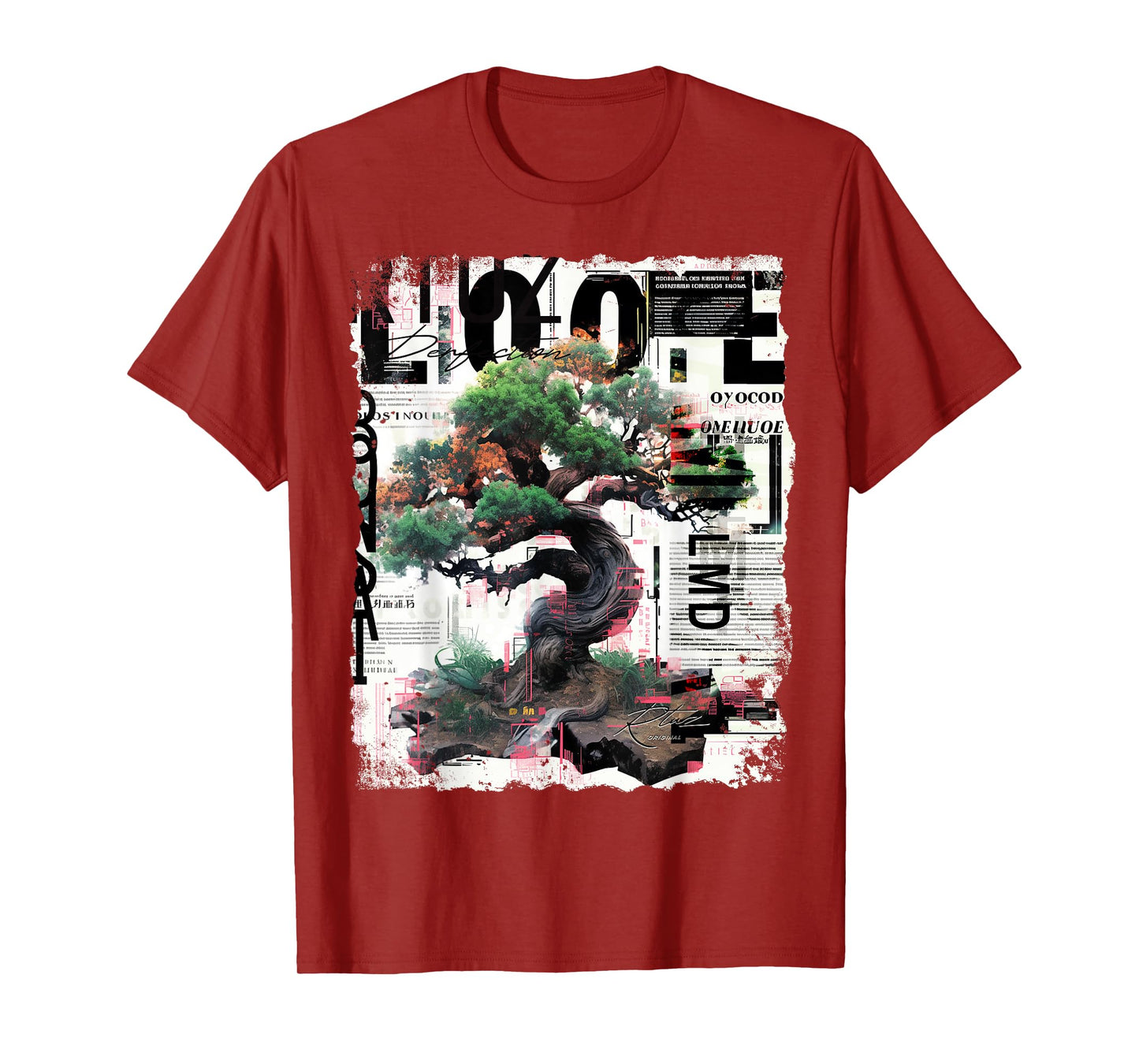 Hip Hop Y2K Vintage Hipster Edgy Urban Streetwear Bonsai T-Shirt