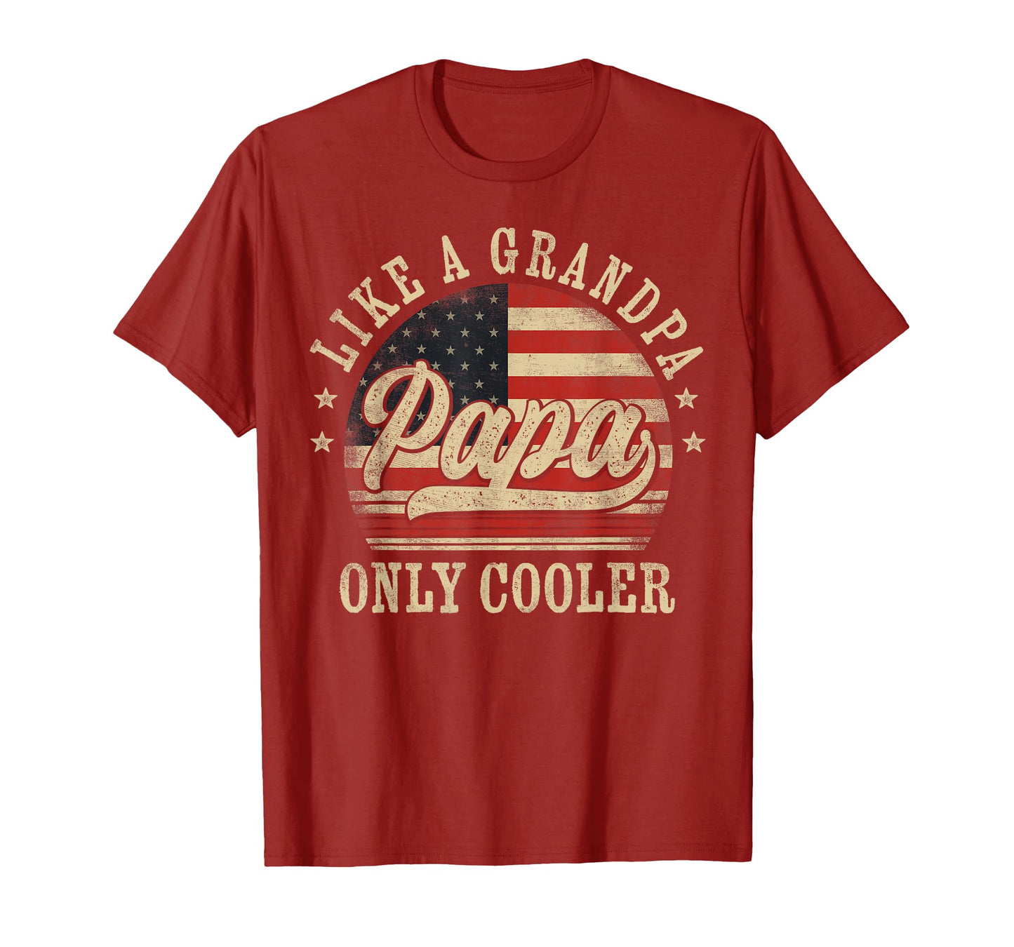 Papa Like a Grandpa Only Cooler Papa Father's Day T-Shirt