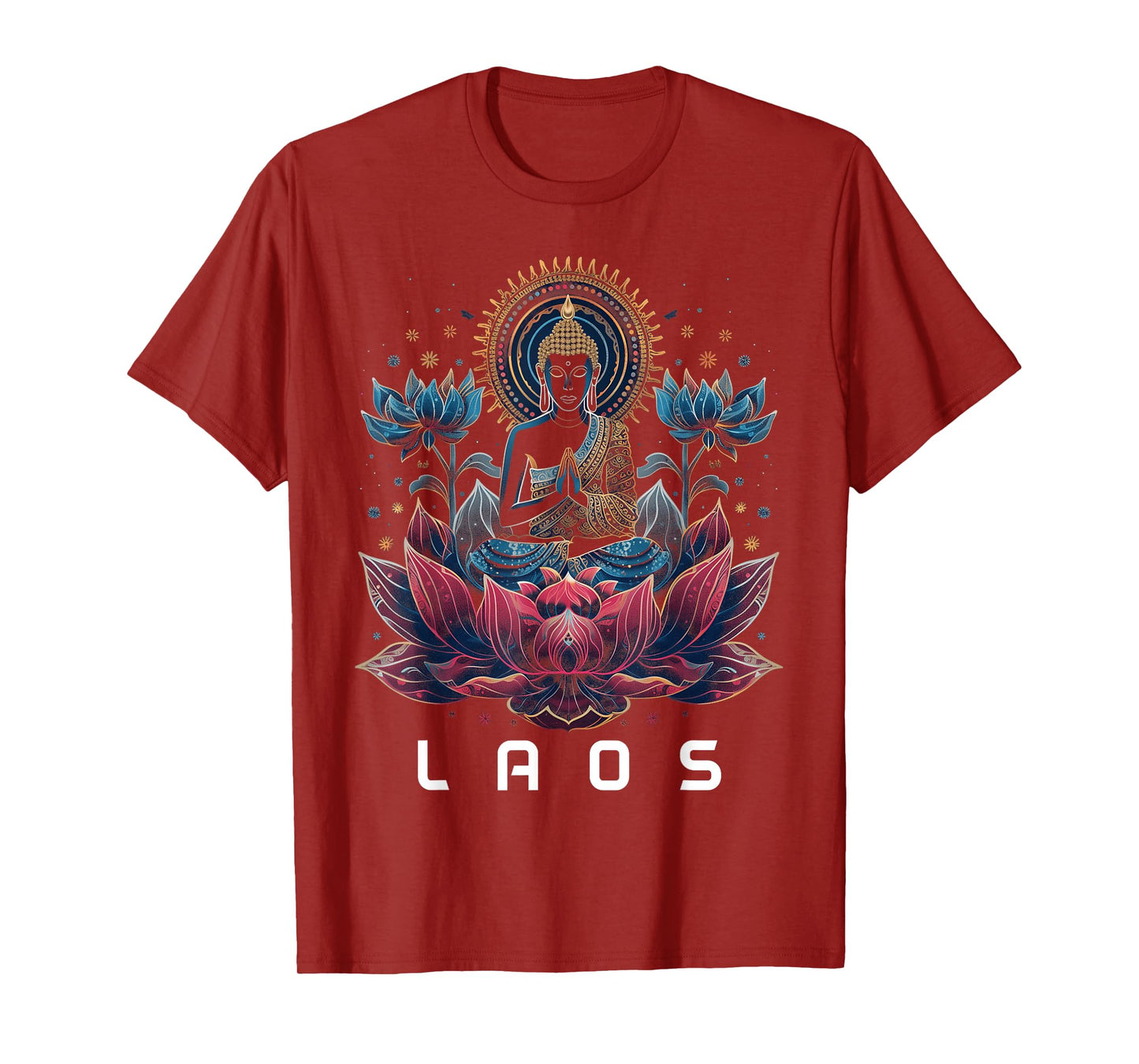 Laos Buddha Vintage Buddhist Souvenir T-Shirt