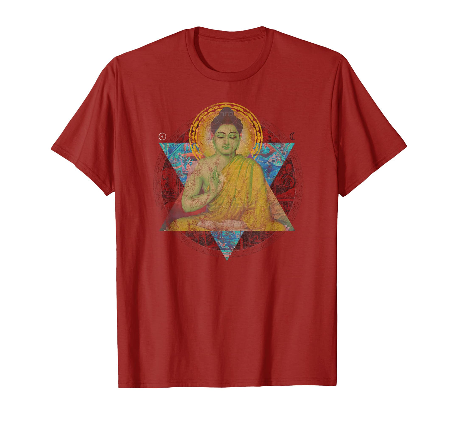Yoga Buddhism Dharma Wheel Buddha Dharma Vintage Meditate T-Shirt