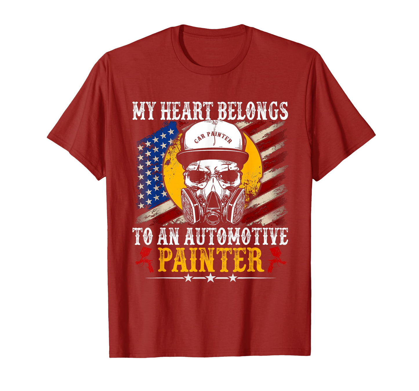 My Heart Belong Automotive Car Painter Gifts Fathers Day Dad T-Shirt