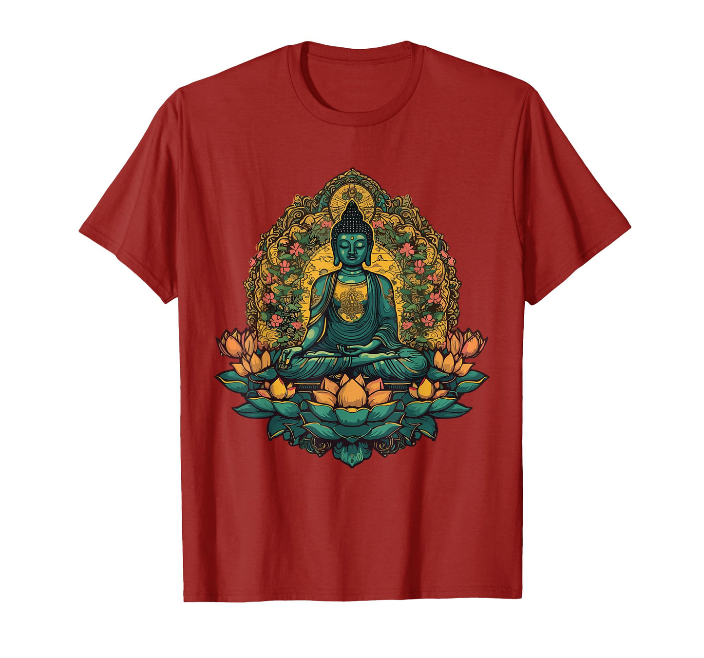 Buddha Mandala Buddhist Mindfulness Buddhism Spiritual Yoga T-Shirt