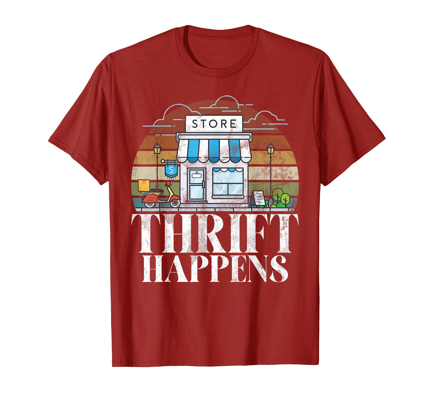 Thrifting Gifts Thrift Happens Thrifting T-Shirt - Unisex-Adults, Black, Small, Short Sleeve, T-Shirt