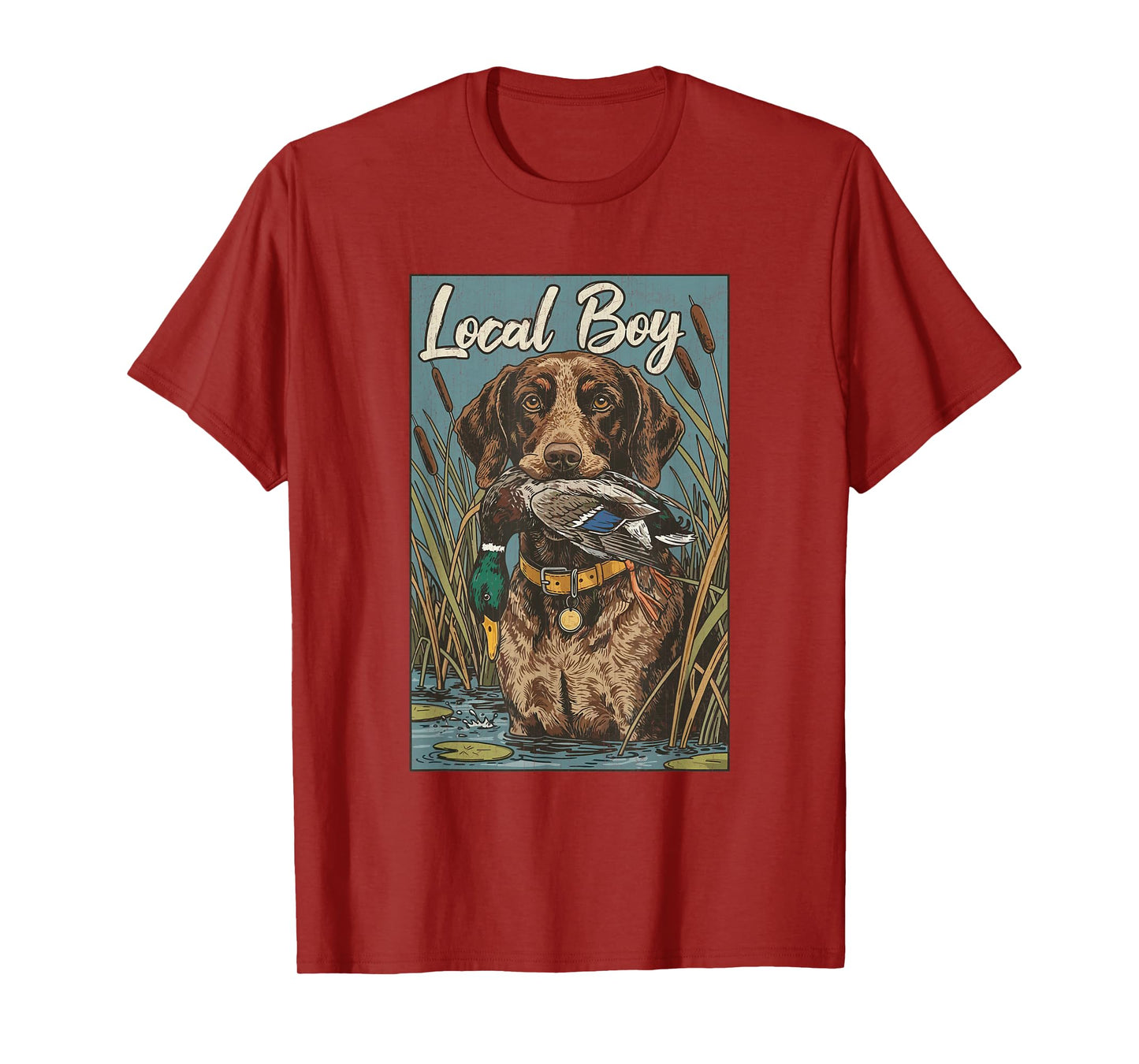 Local Boy Chocolate Labrador Retriever Duck Hunting Vintage T-Shirt