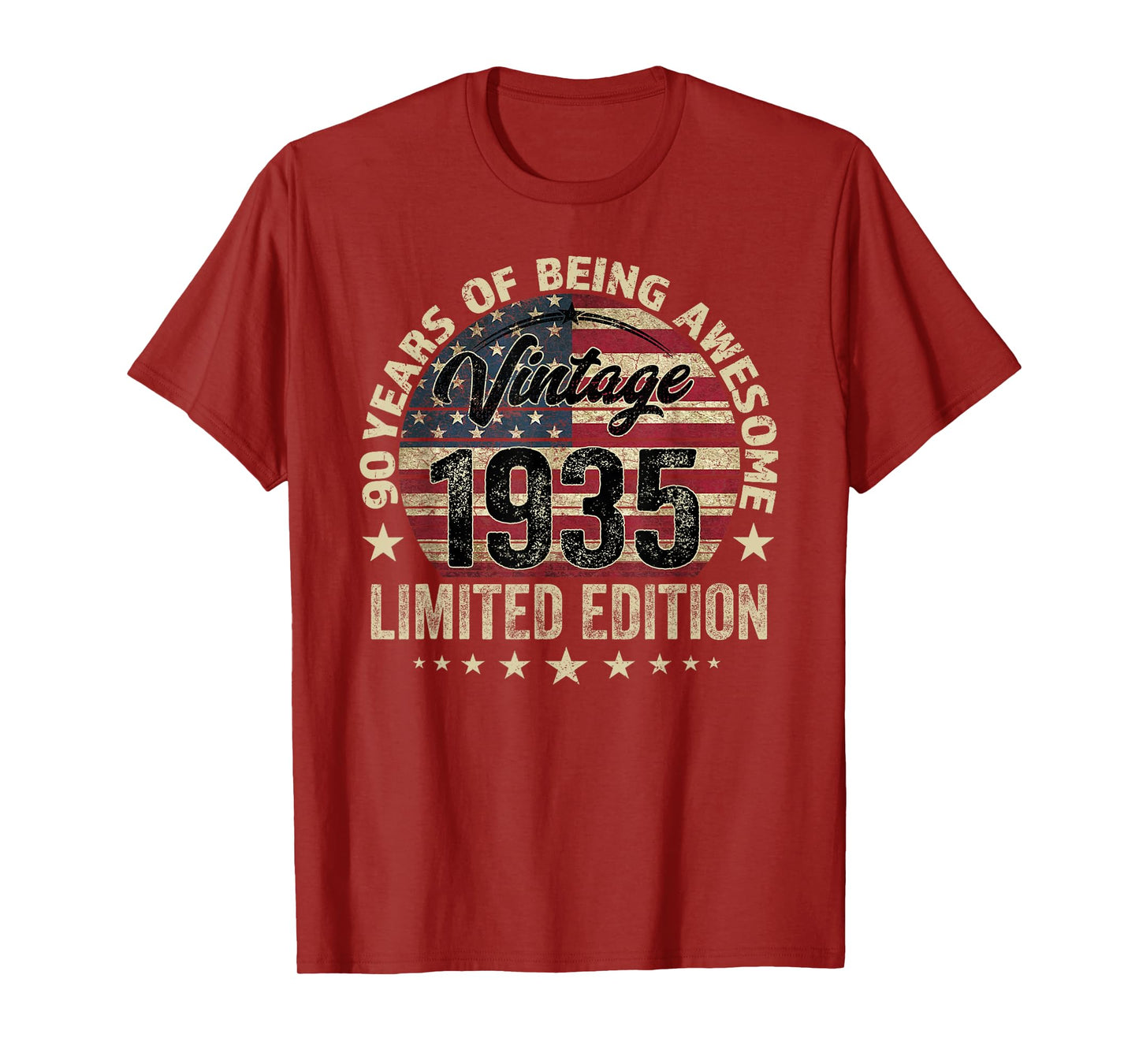 90 Years Old Born 1935 Vintage 90th birthday T-Shirt