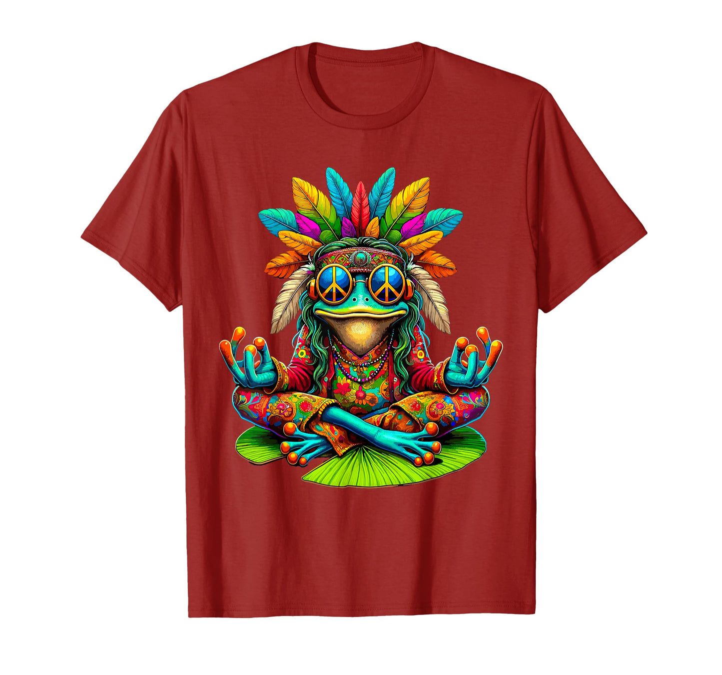 Frog Peace Sign Sunglasses Hippie T-Shirt