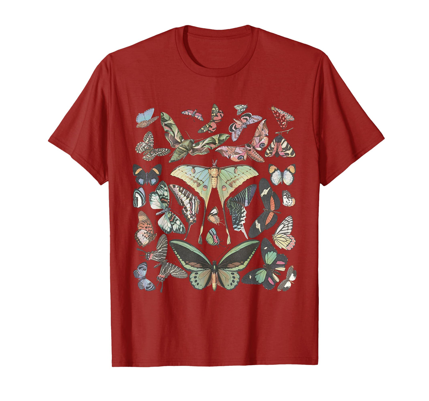 Vintage Butterfly and Moth Cute Graphic For Teacher Womens T-Shirt