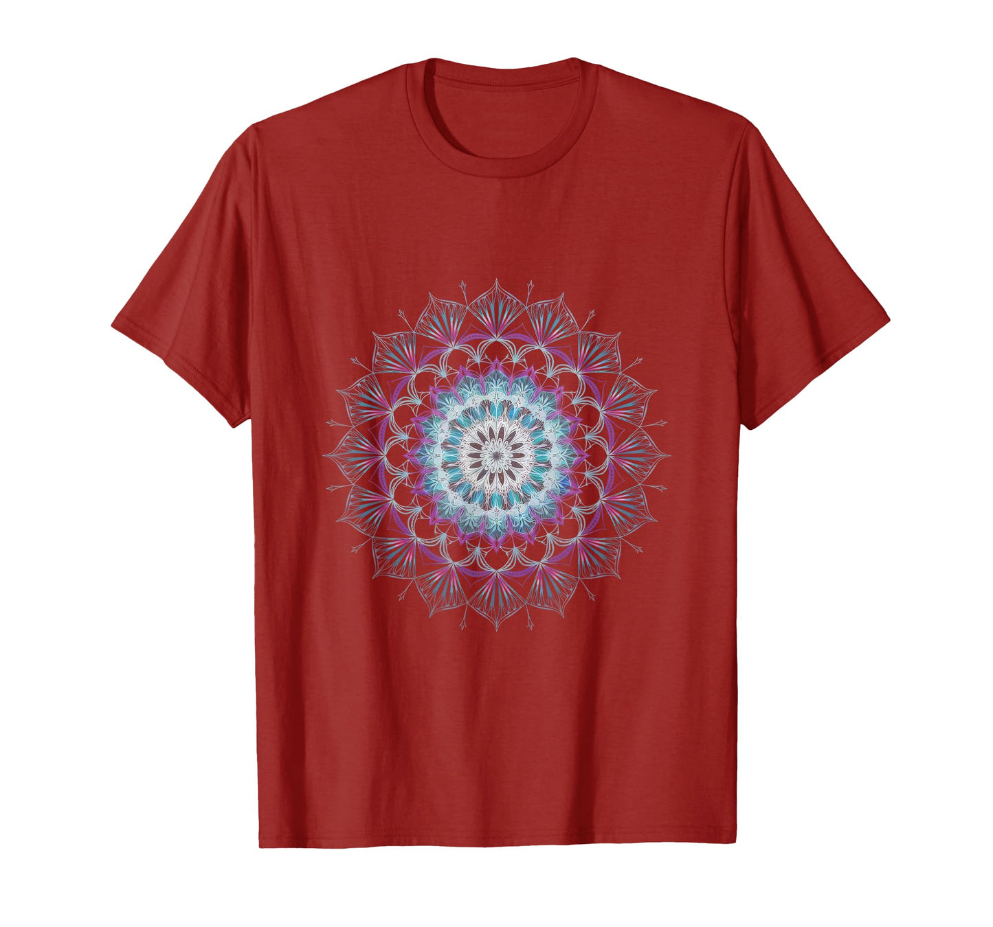 Watercolor Mandala Sacred Fractal Geometry Art T-Shirt