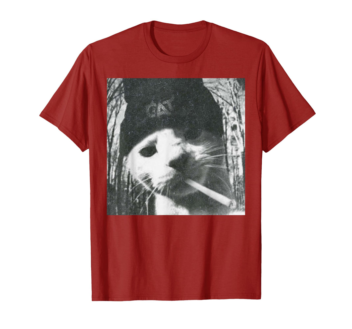 Smoking Cat Beanie Meme Grunge Aesthetic Funny T-Shirt