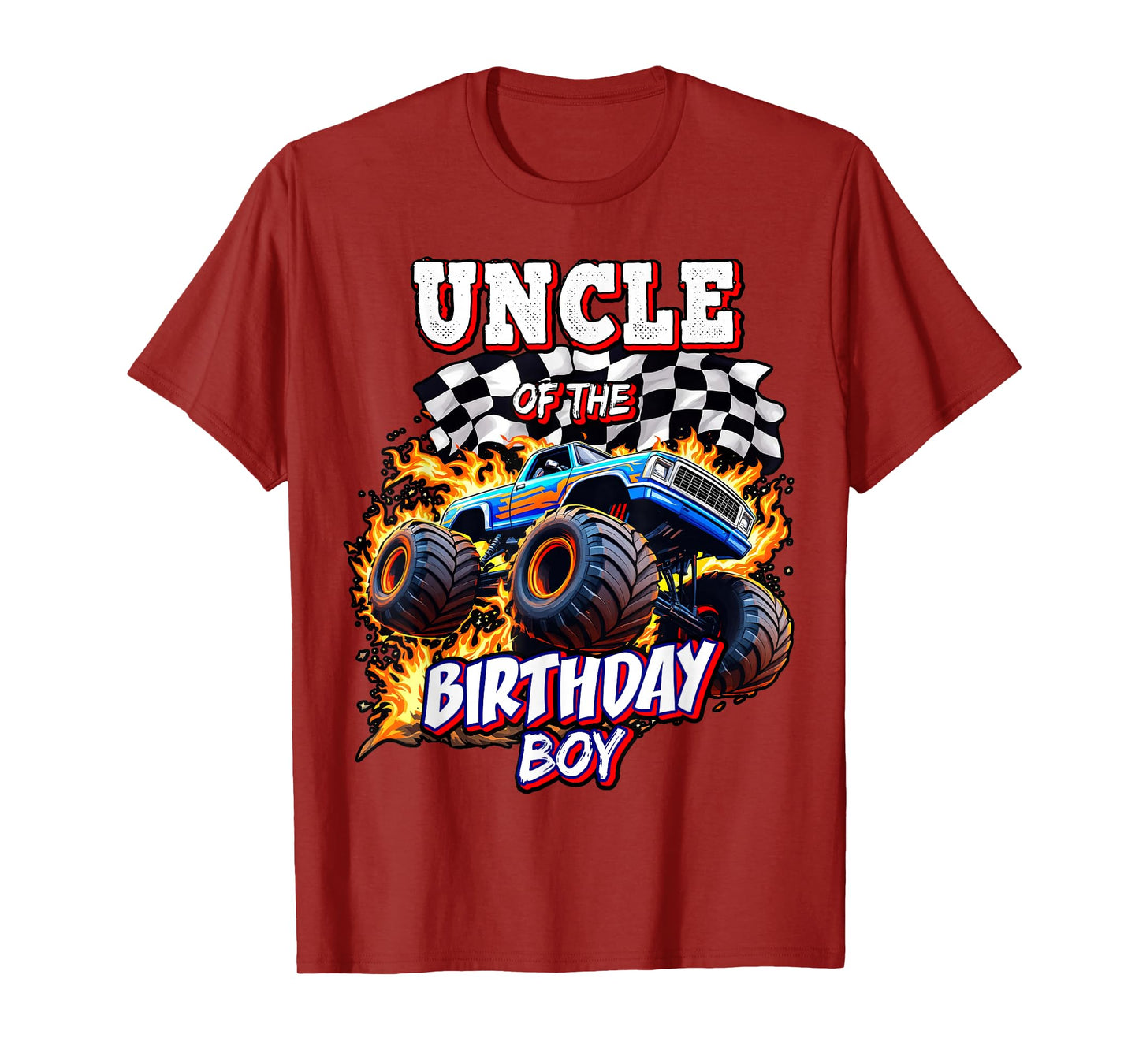 Uncle of the Birthday Boy Monster Truck Birthday Party T-Shirt