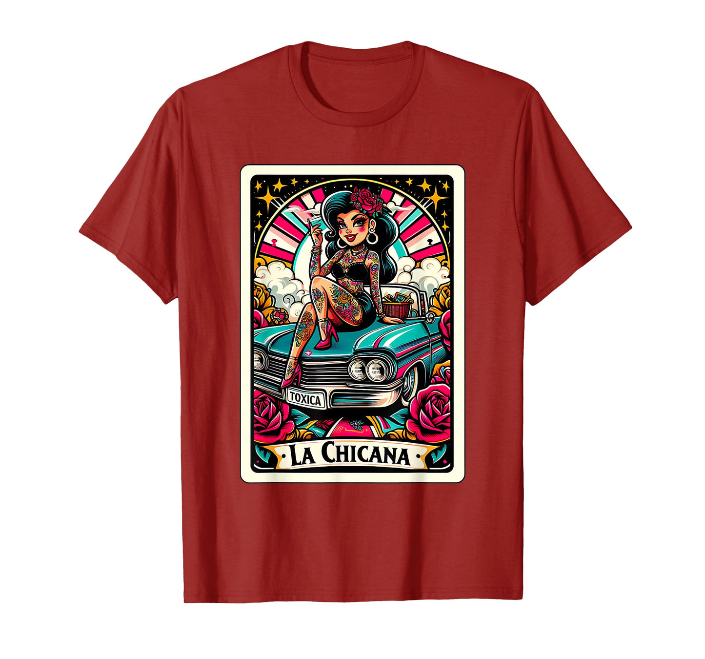 La Toxica Mexican Tarot Card Latina Woman Chicana T-Shirt