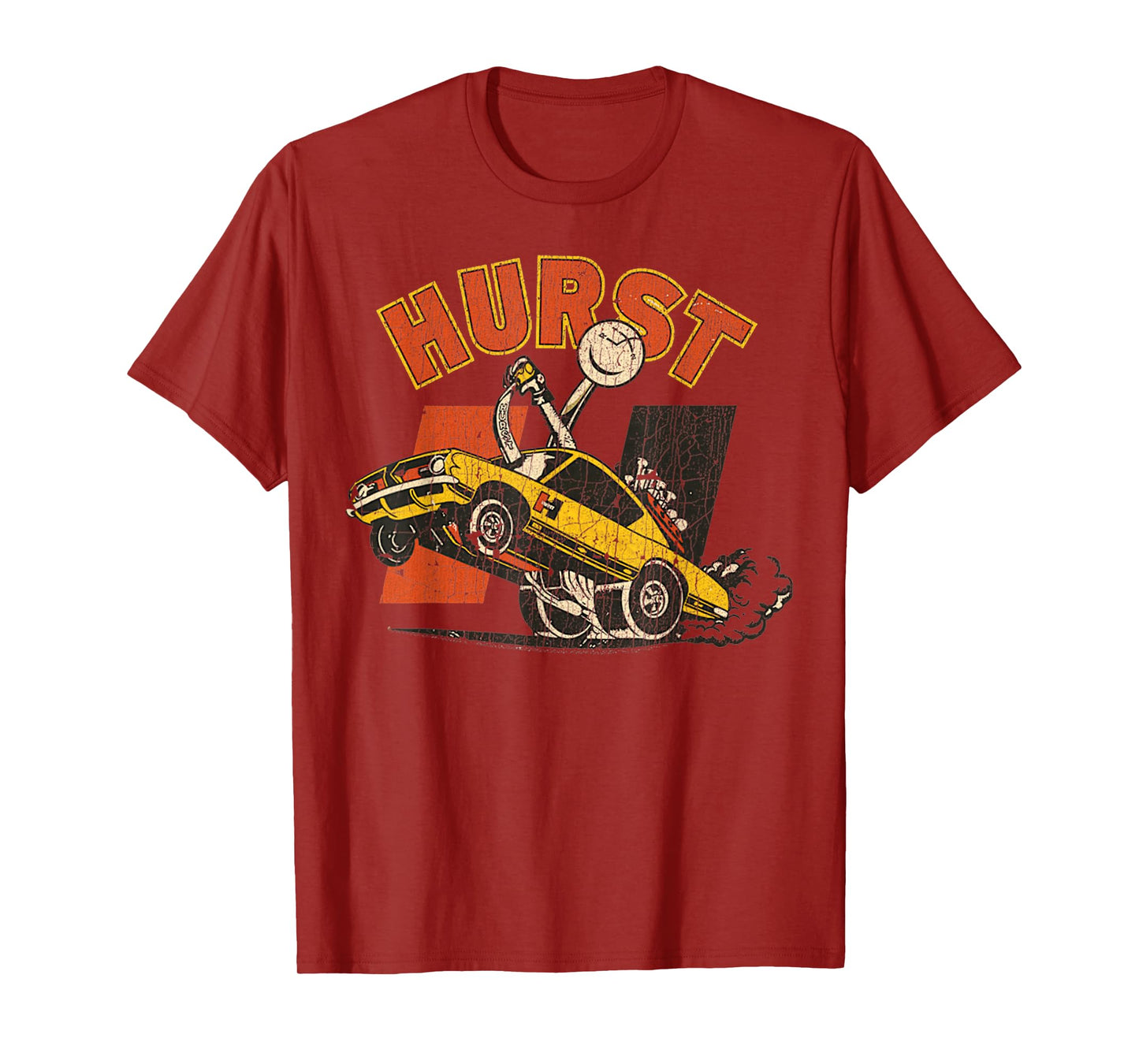 Vintage Car Retro Hurst Racing Meme Hand Engine Funny T-Shirt