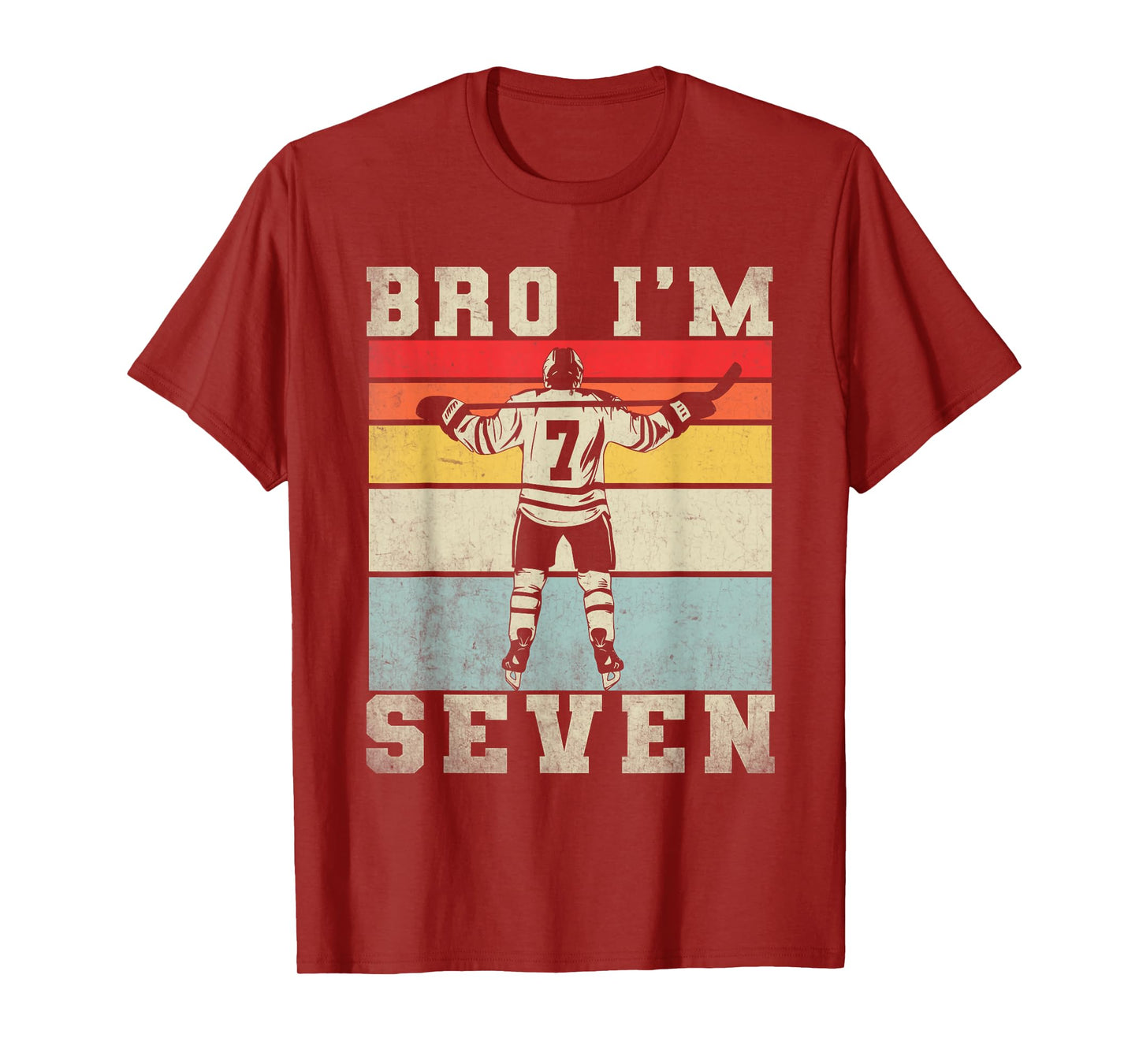 7th Birthday Ice Hockey Boy 7 Year Old Hockey Player T-Shirt