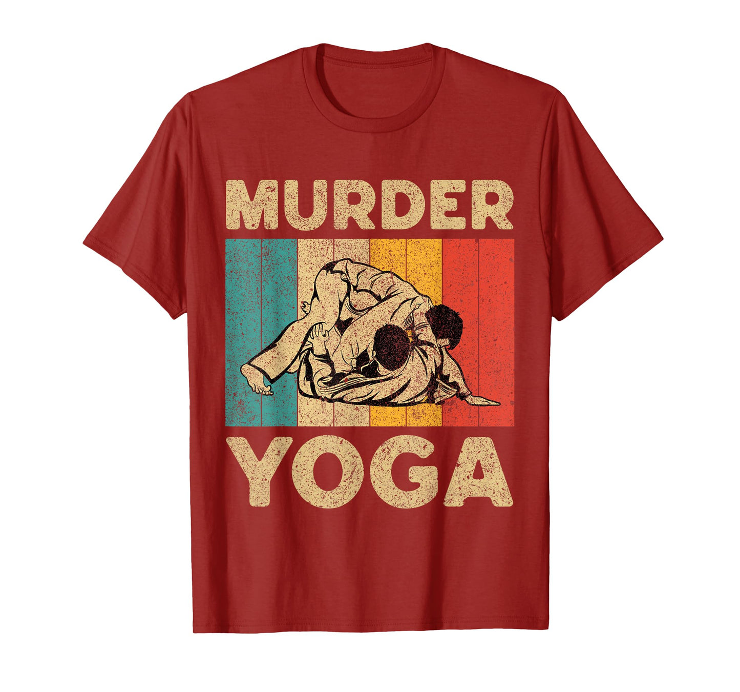 Murder Yoga Funny Vintage BJJ Brazilian Jiu Jitsu T-Shirt