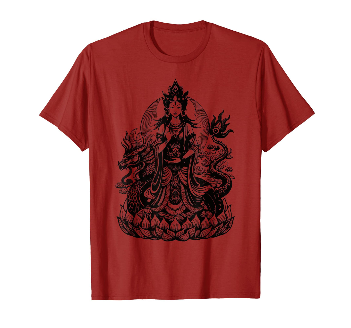 Quan Yin Chinese Goddess of Compassion Kwan Yin Dragon T-Shirt