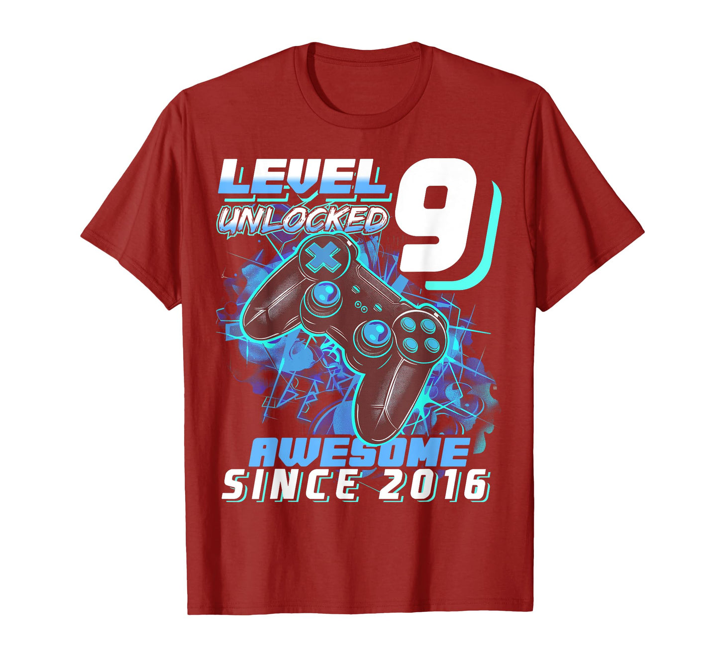 9th Birthday Boy Level 9 Gamer 9 Year Video Game Party T-Shirt