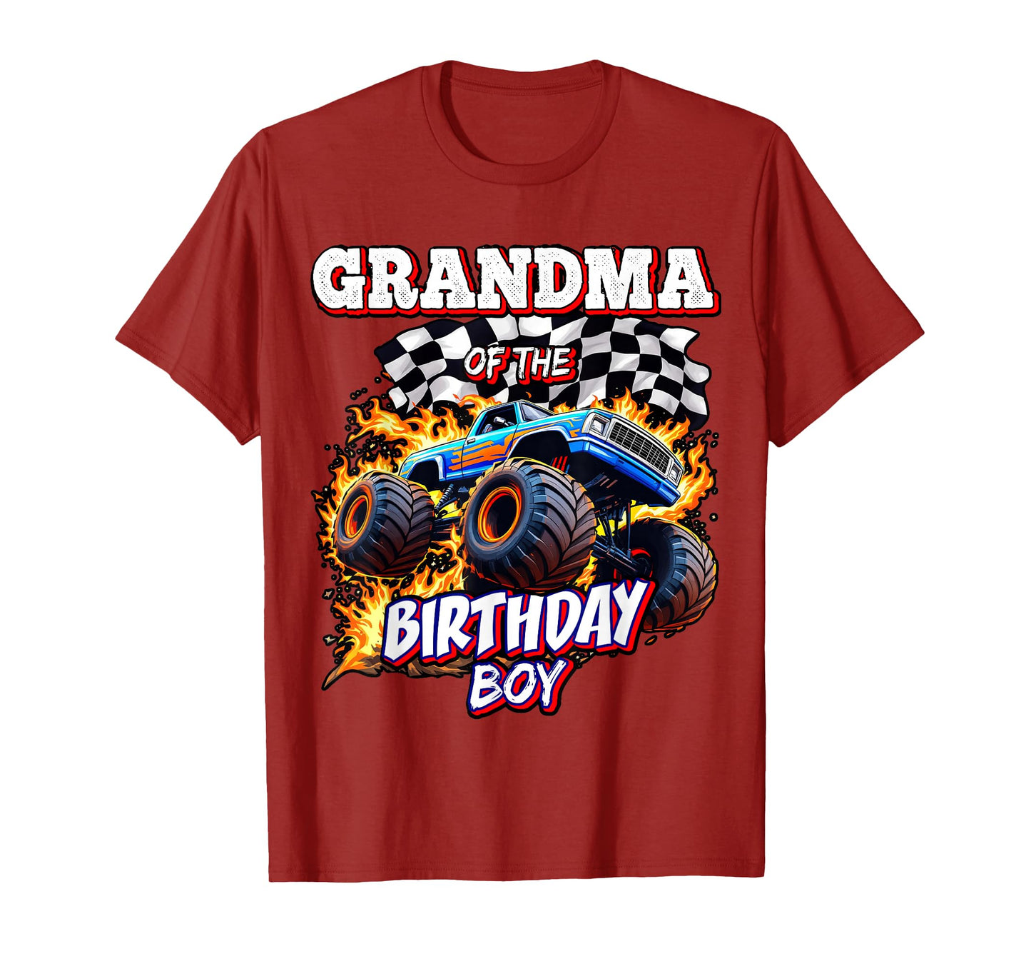 Grandma of the Birthday Boy Monster Truck Birthday Party T-Shirt