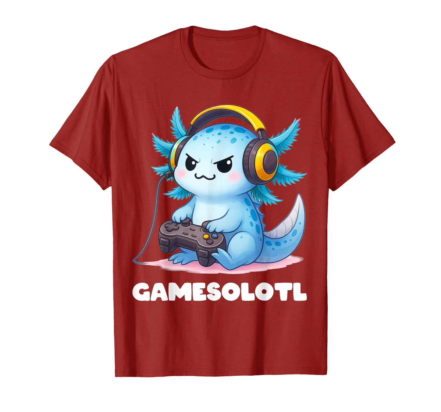 Anime Gamesolotl Axolotl Boys 10-12 Kid Gamer Gaming Clothes T-Shirt