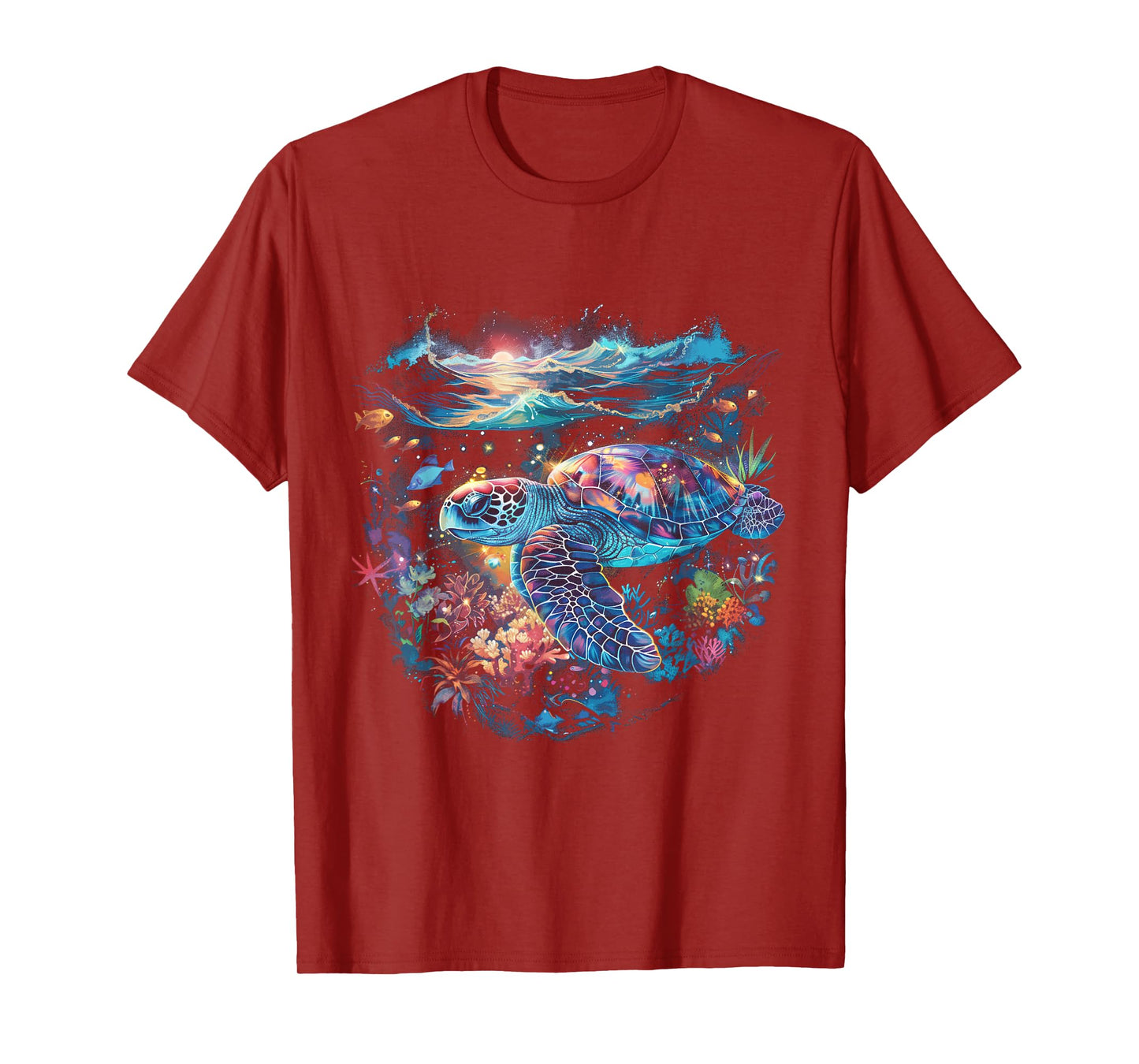 Sea Turtle Beach Lover Ocean Animal Graphic Novelty Womens T-Shirt