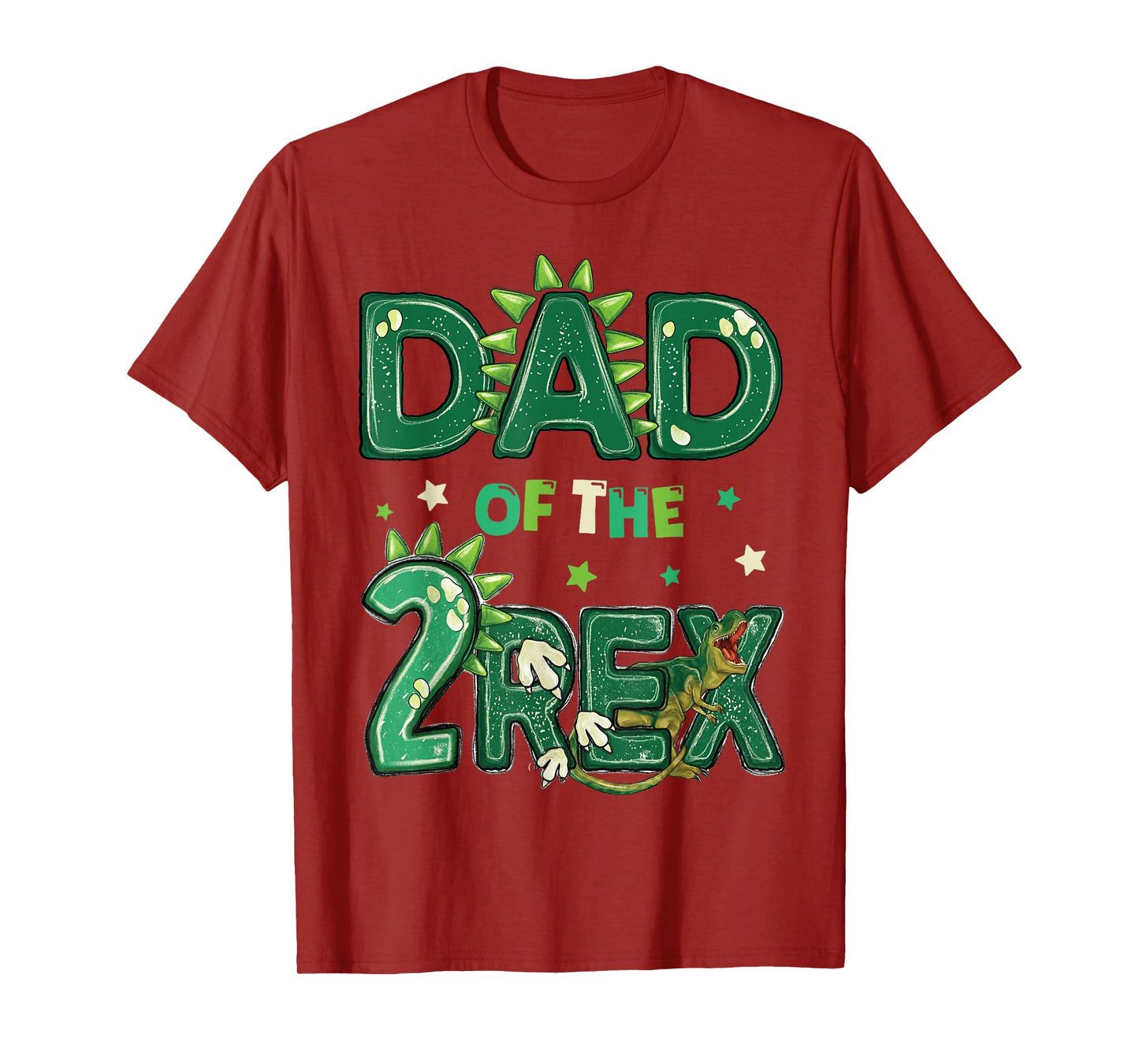 Dad Of The Two Rex Birthday Dinosaur Family Matching T-Shirt