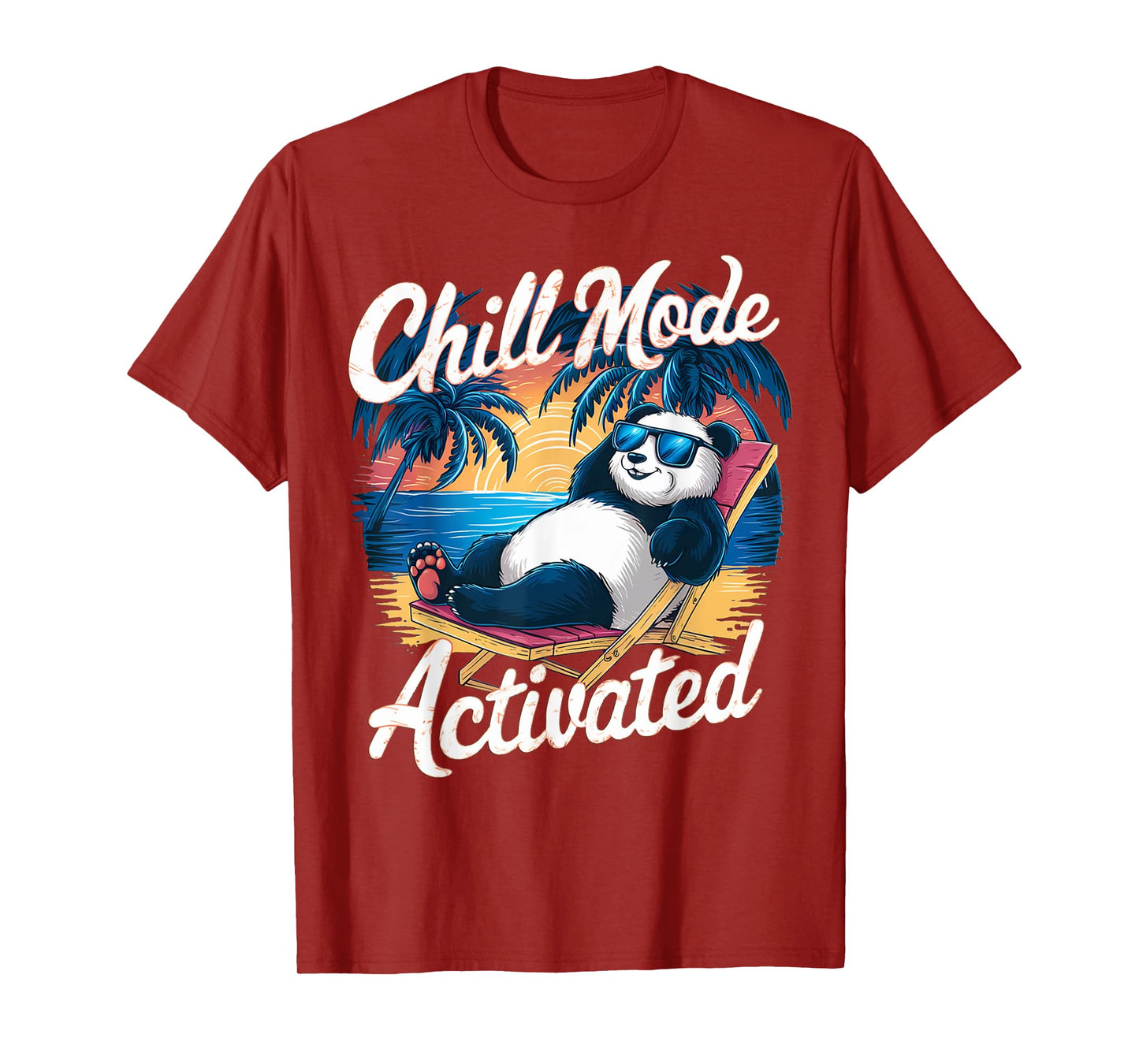 Panda Wearing Sunglass Chill Mode Activated, Summer T-Shirt for Men Women Kids