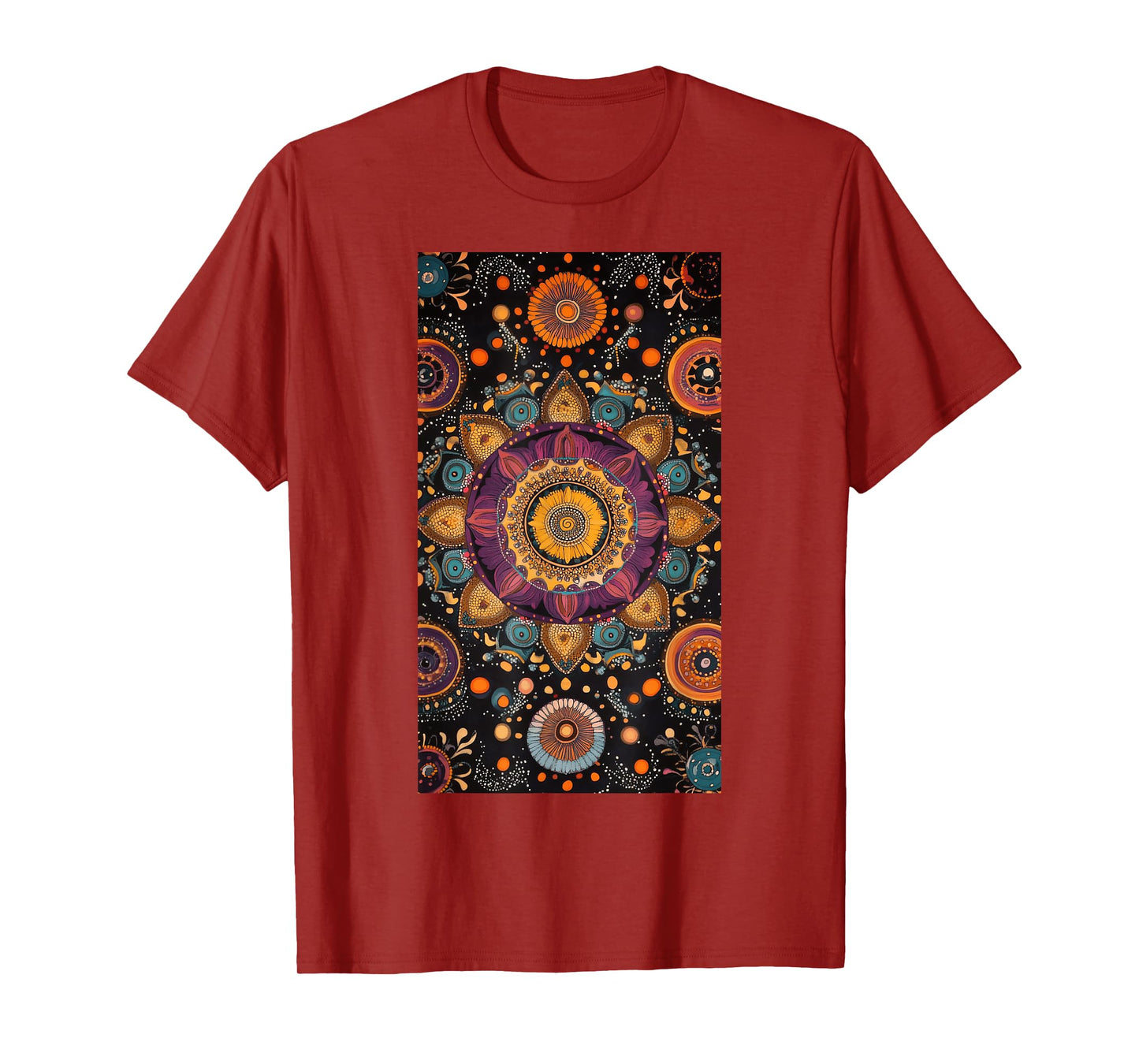 Geometric Mandala Patterns Bohemian Psychedelic T-Shirt