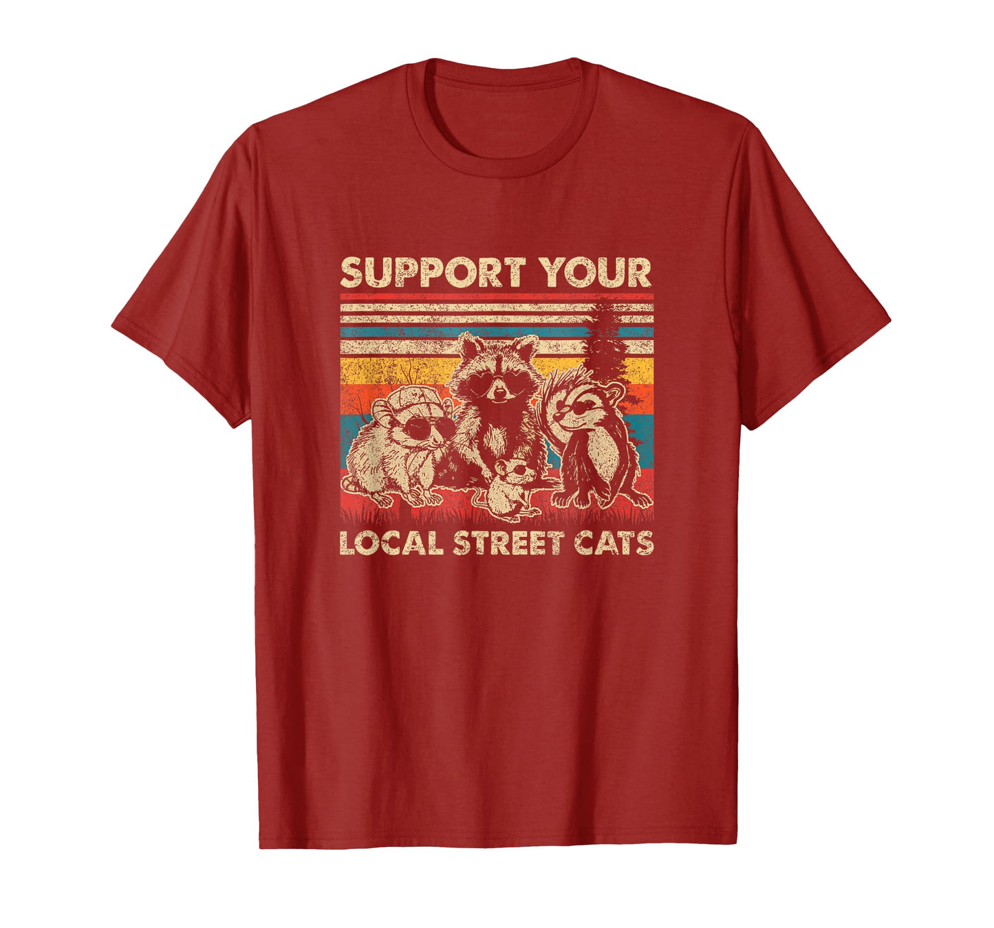 Support Local Street Cats Team Trash Opossum Raccoon Rat T-Shirt