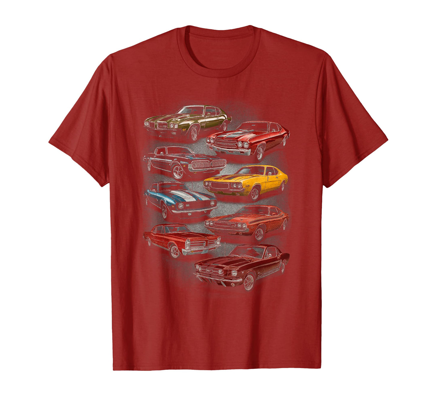Vintage American Iconic Classic Muscle Car Retro Artwork T-Shirt