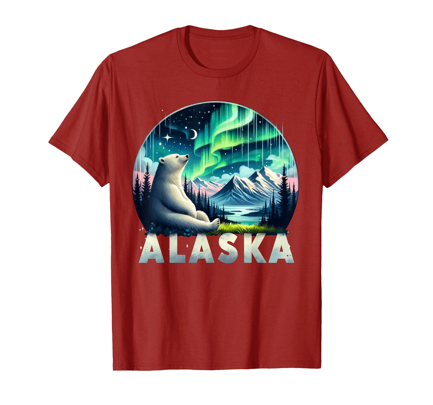 Alaska Northern Lights Aurora Viewing Vacation Alaska Trip T-Shirt