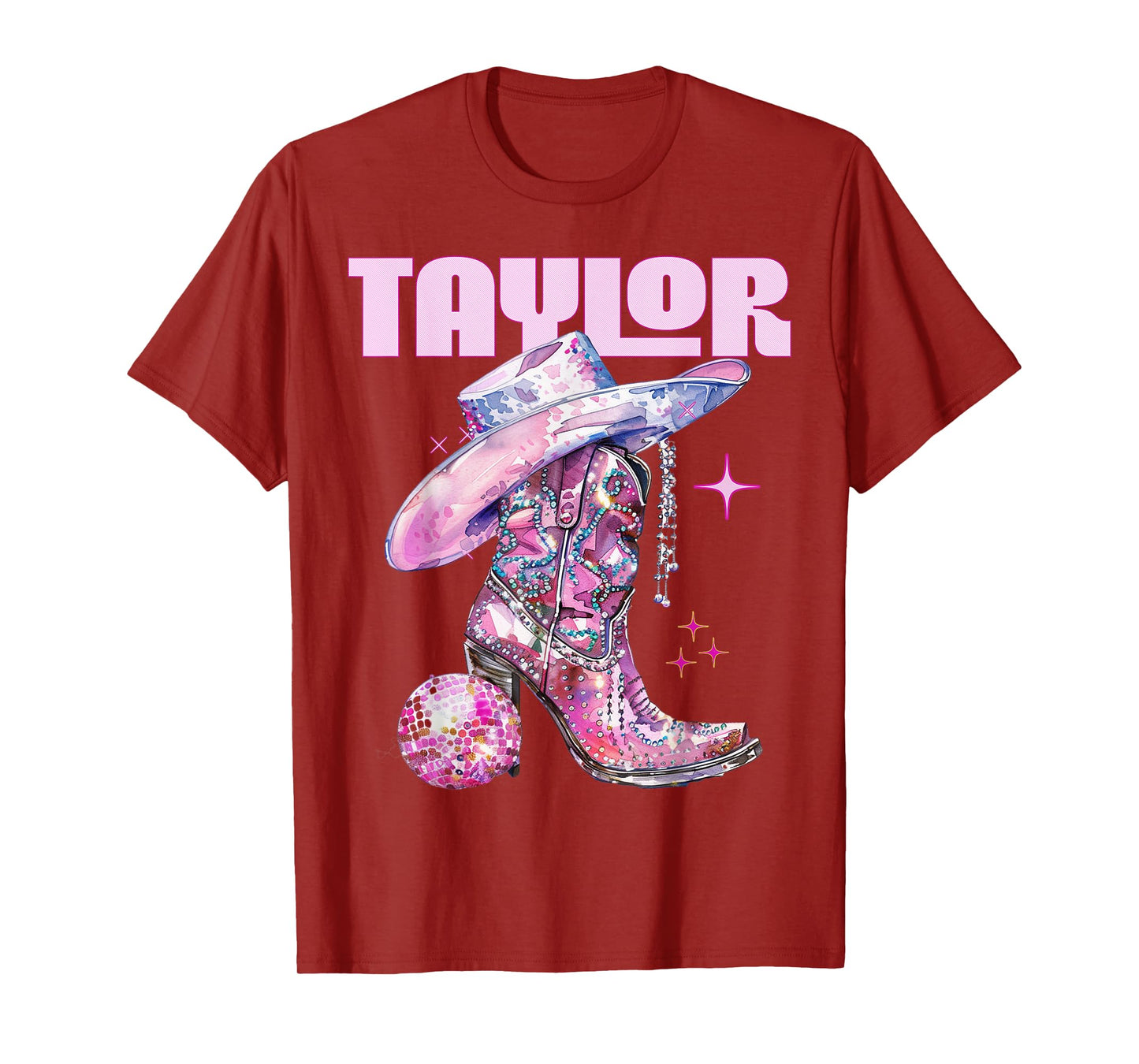 Taylor Outfit Cowgirl Boots Youth Women Teen Girls Name T-Shirt