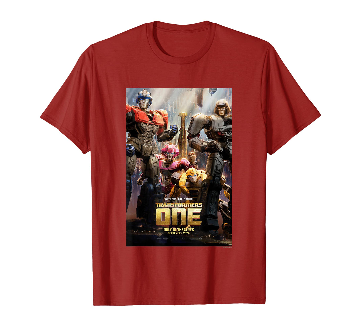 Transformers One Witness The Origin Movie Poster Vintage T-Shirt
