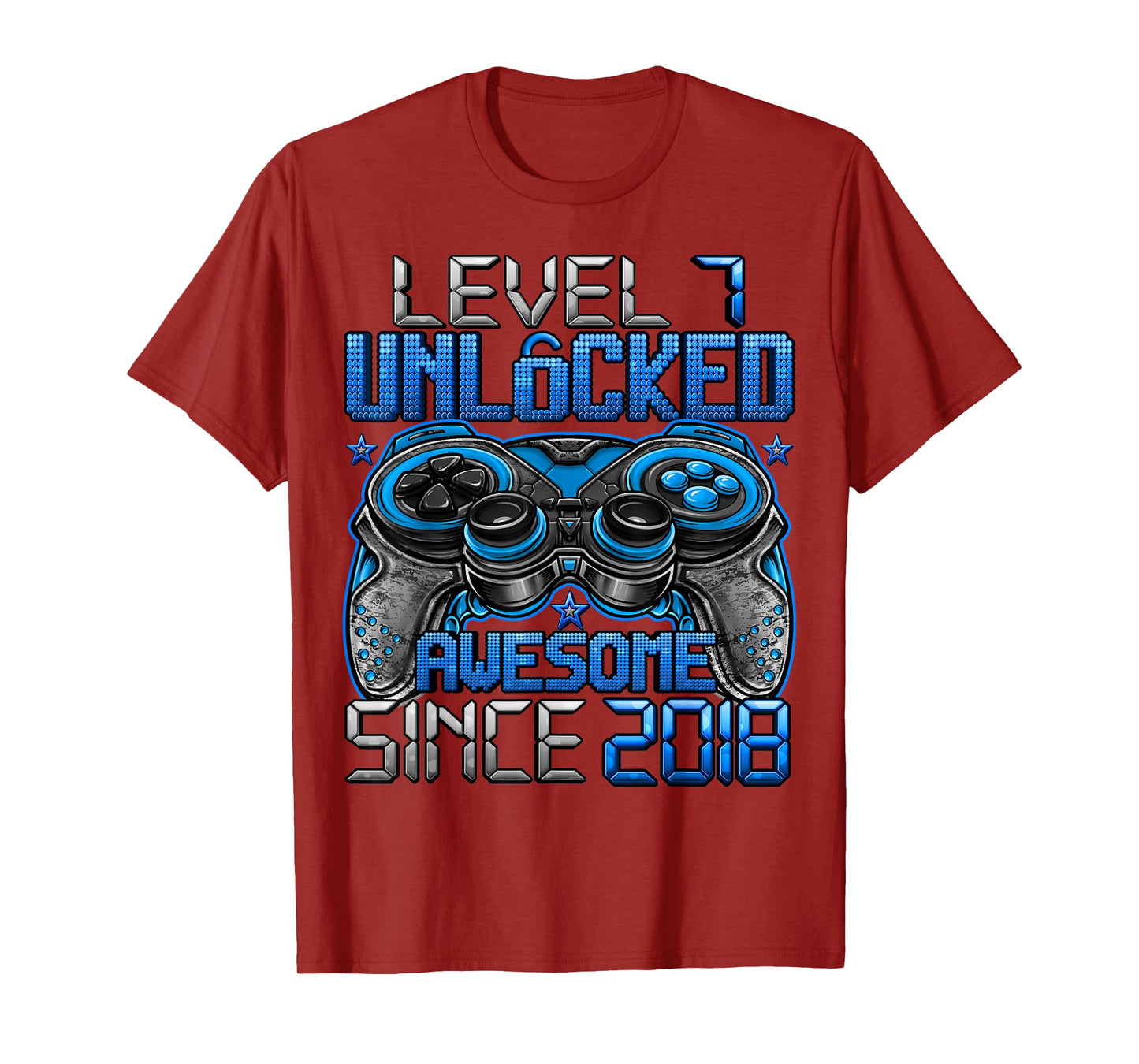 Level 7 Unlocked 7 Year Old Gifts For Boys 7th Birthday Boy T-Shirt