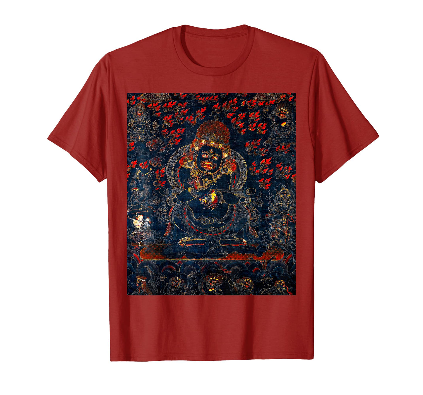 Mahakala Protector Tibetan Buddhist Thangka Mandala Buddhism T-Shirt