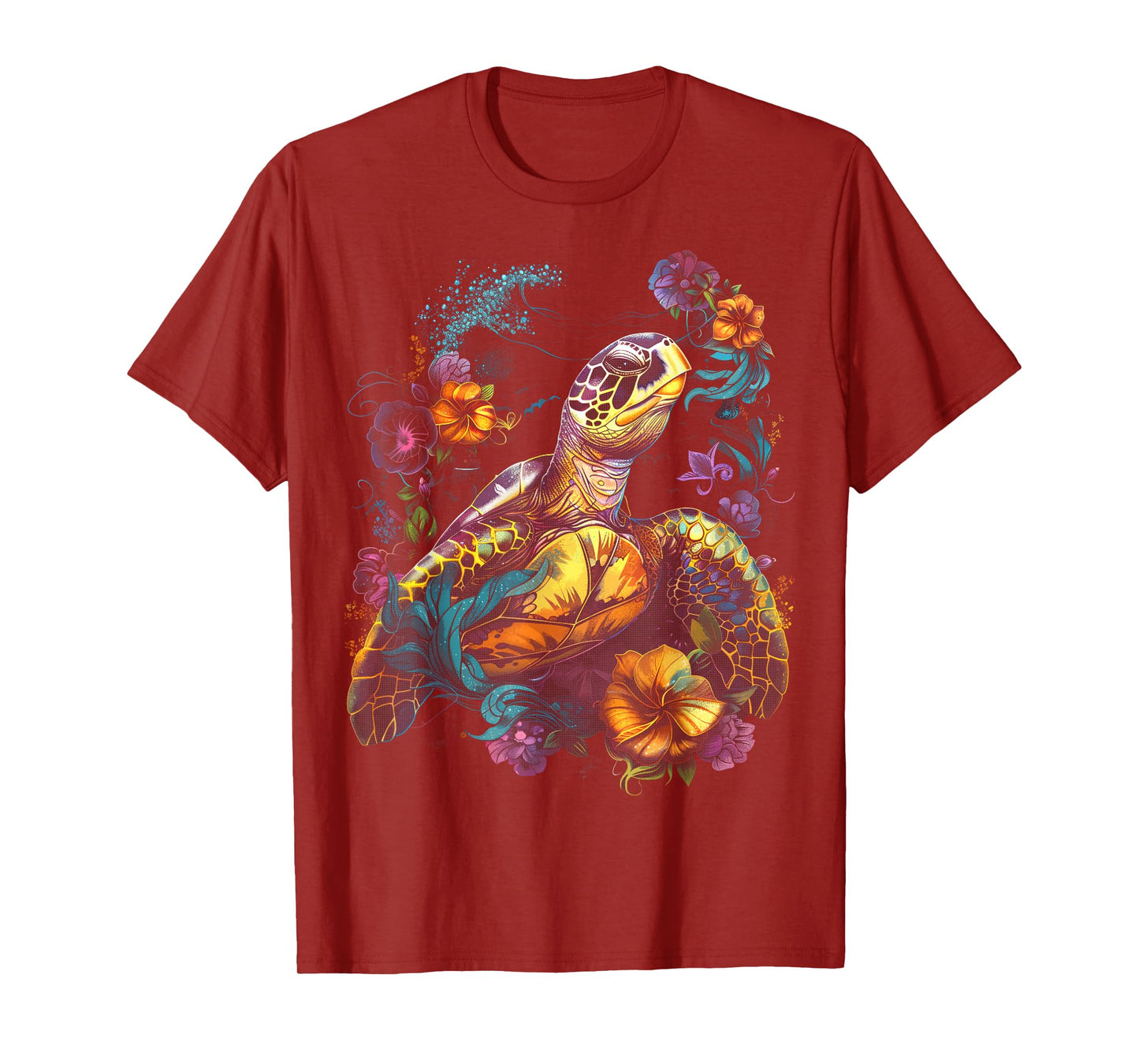 Sea Turtle Beach Lover Ocean Animal Graphic Novelty Womens T-Shirt