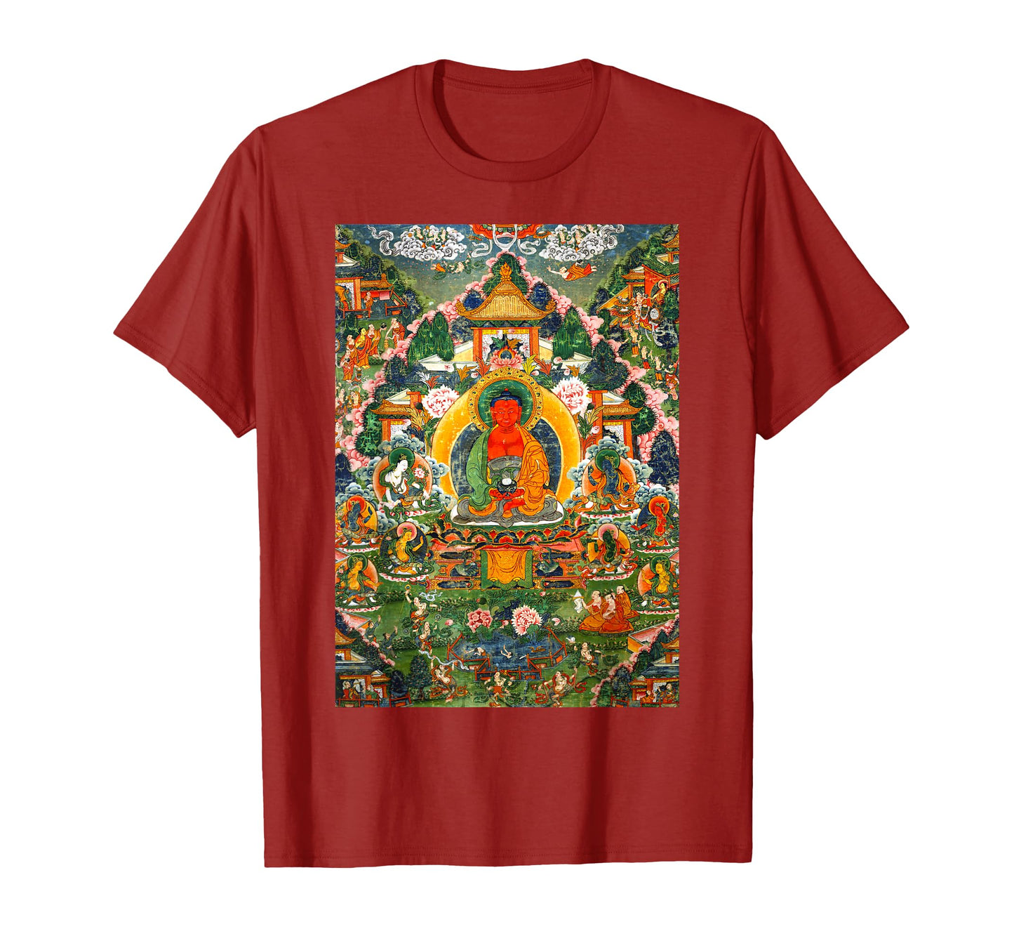 Buddha Amitabha Tibetan Buddhist Thangka Mandala Buddhism T-Shirt