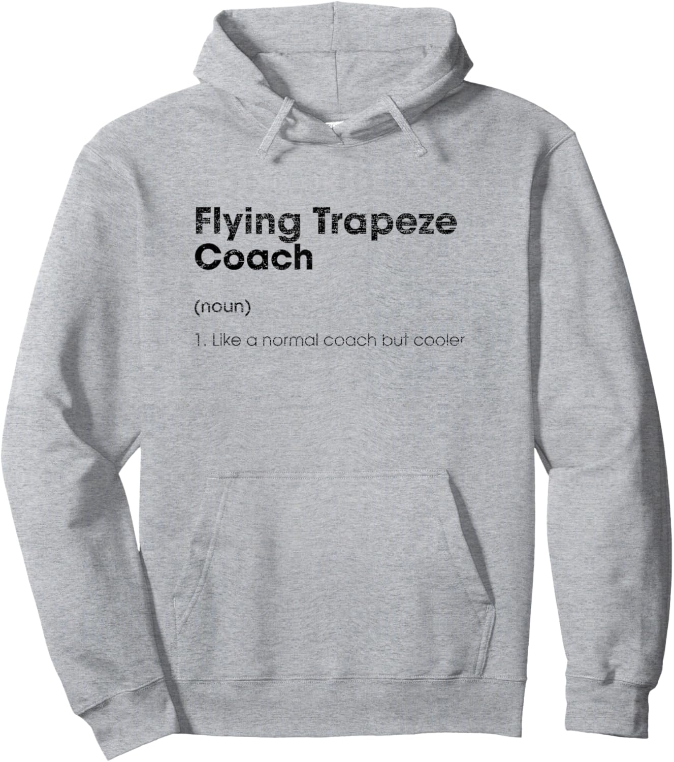 Flying Trapeze Coach Definition Funny Acrobatics Humor Hoodie - Hoodie | Ash