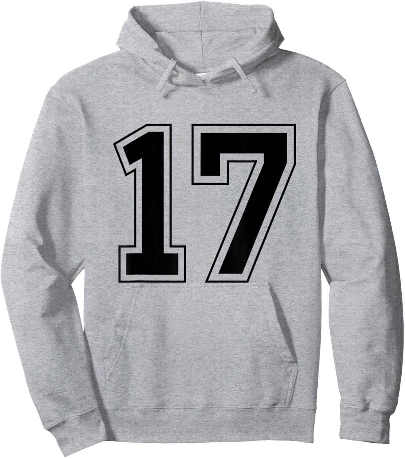 Number 17 Hoodie - Hoodie | Ash