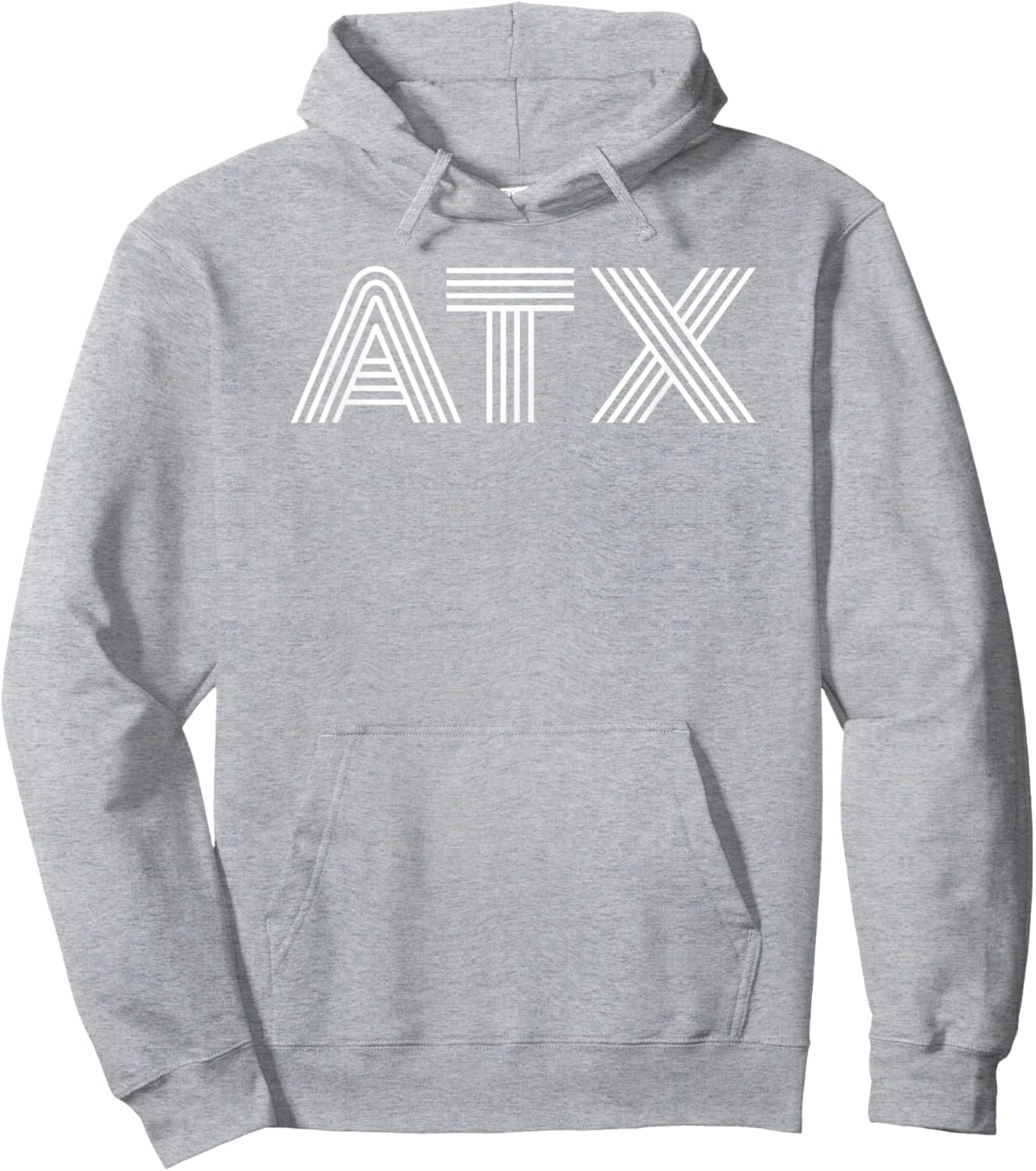 ATX / Austin TX Retro Design In White Hoodie - Hoodie | Ash