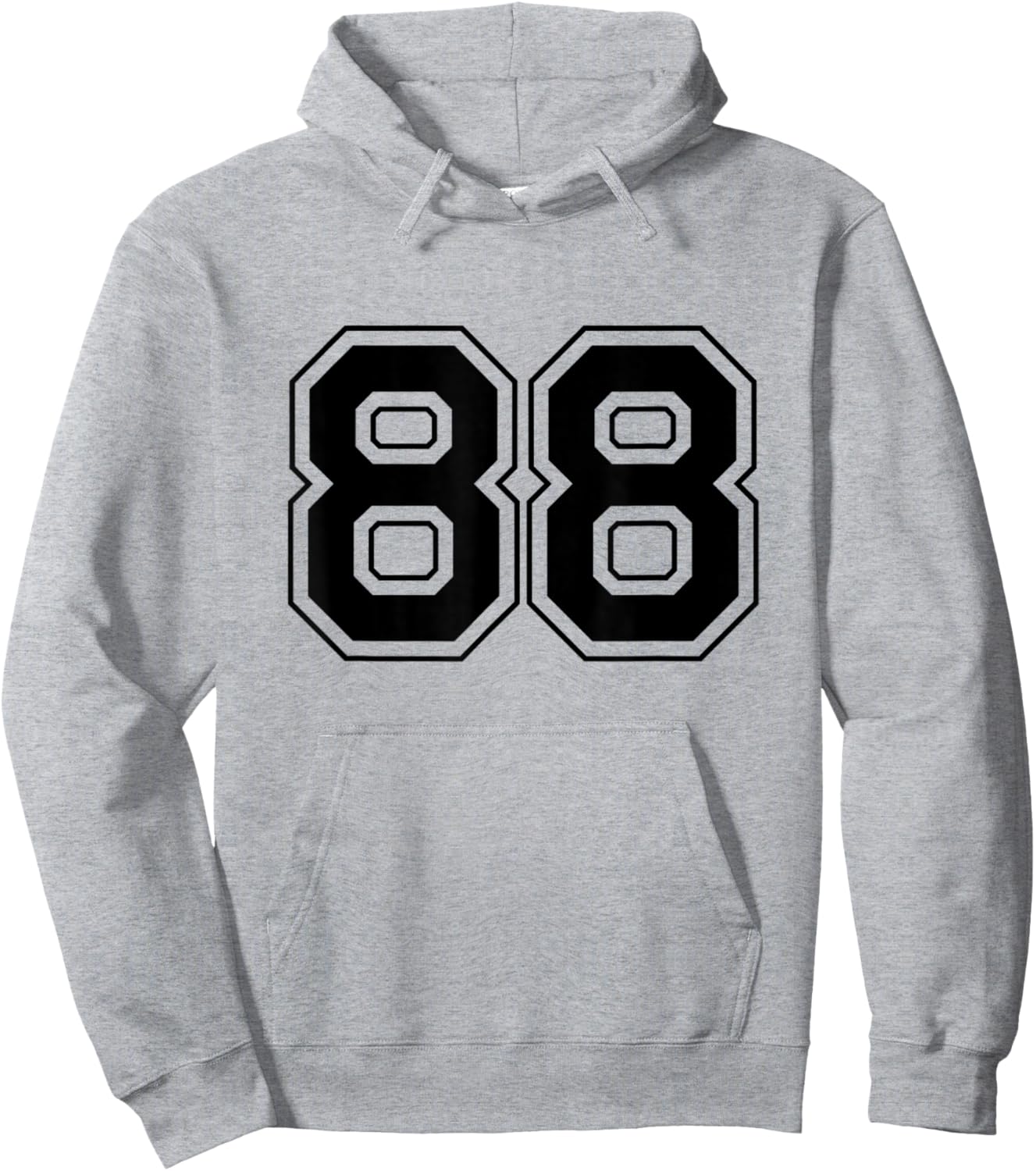Number 88 Hoodie - Hoodie | Ash