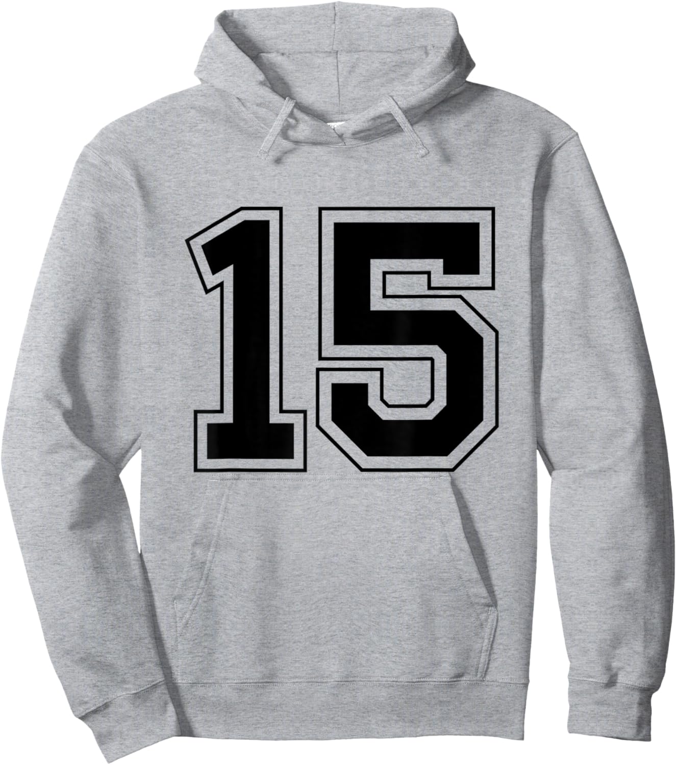 Number 15 Hoodie - Hoodie | Ash
