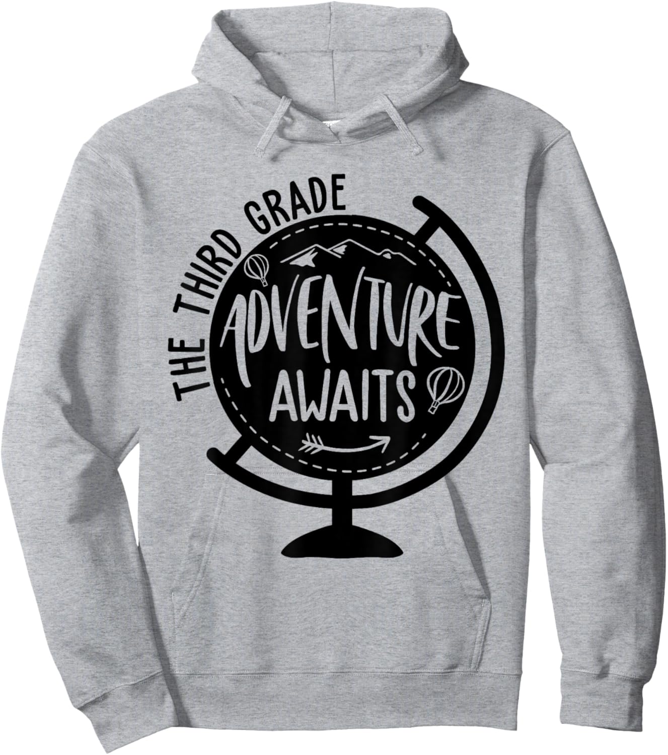 Adventure Awaits 3rd Grade Funny Back To School Third Grade Hoodie - Hoodie | Ash