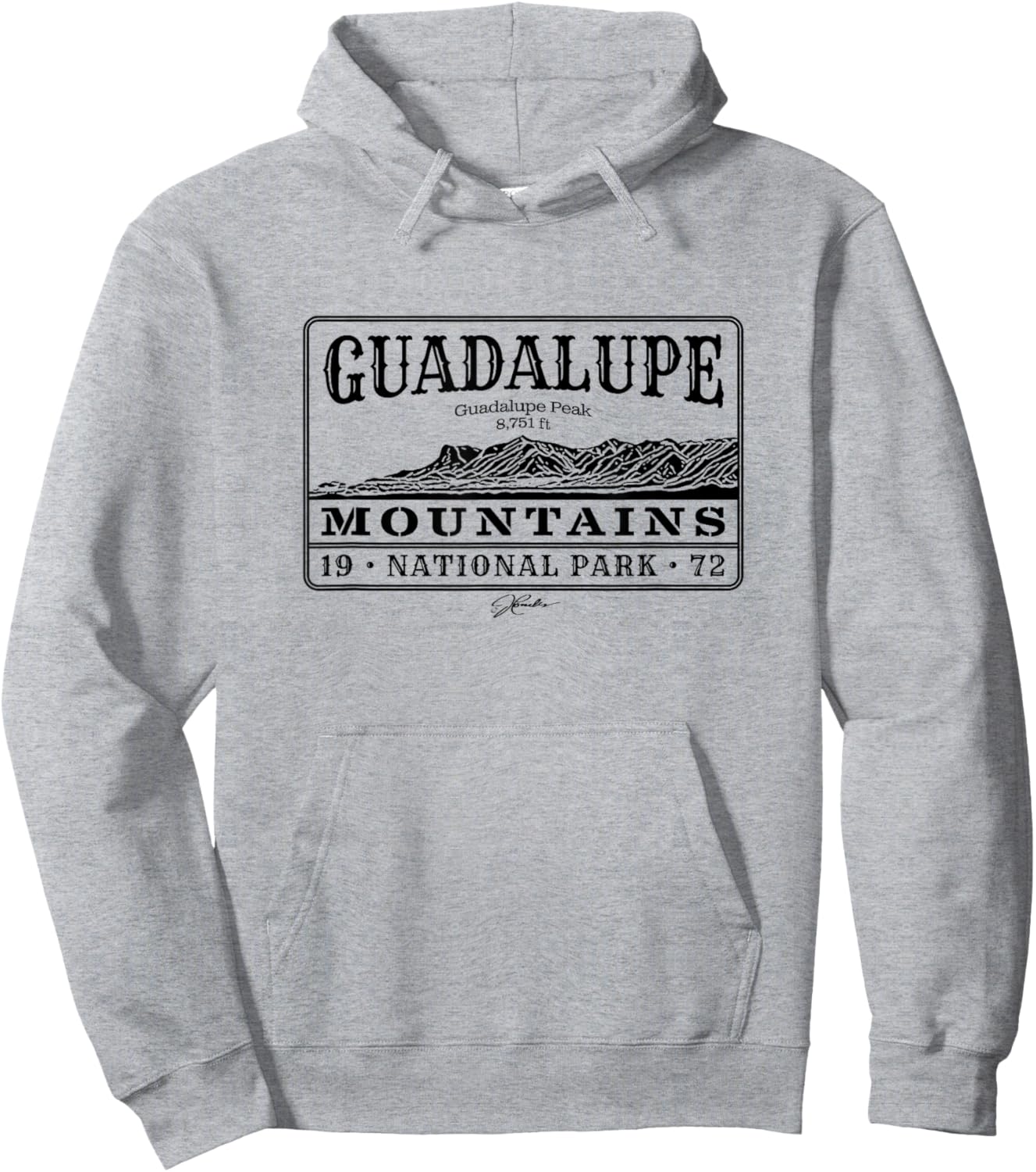 JCombs: Guadalupe Mountains National Park, Texas Hoodie - Hoodie | Ash