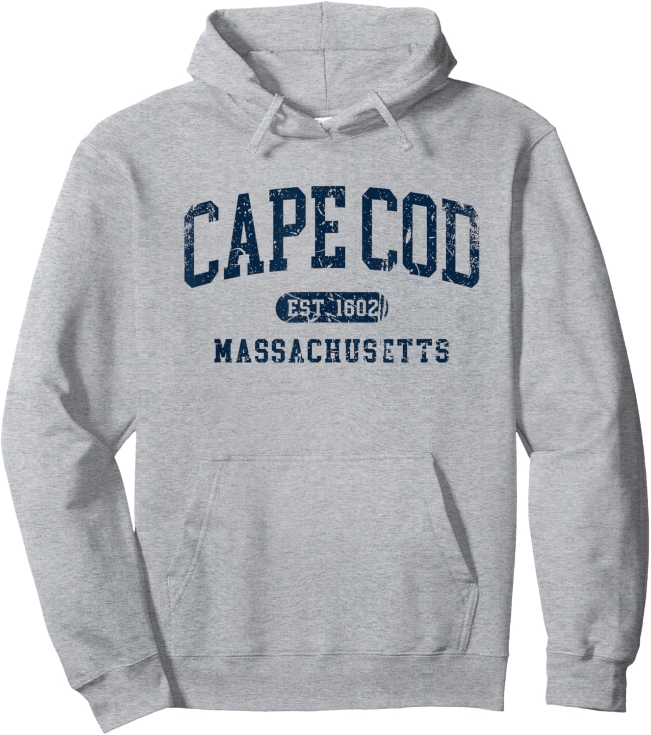 Vintage Cape Cod Est 1602 Massachusetts MA Retro distressed Hoodie - Hoodie | Ash