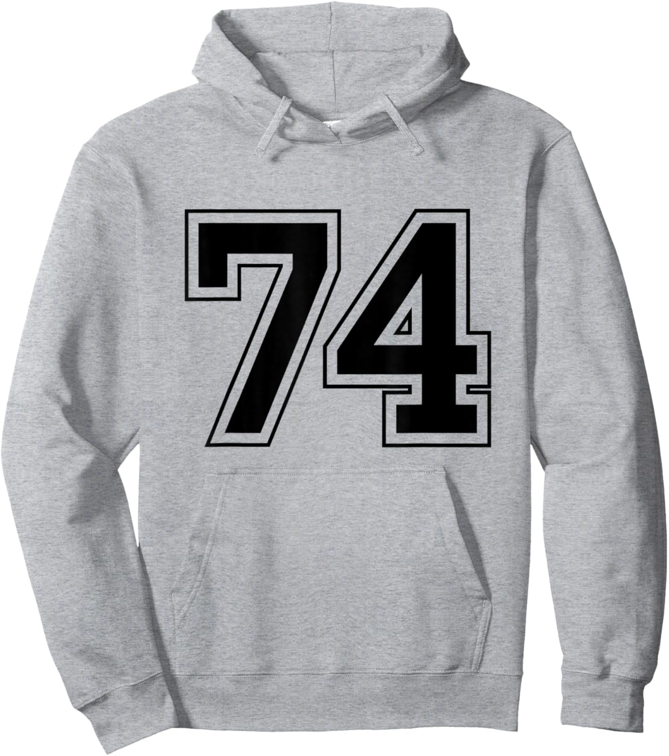 Number 74 Hoodie - Hoodie | Ash