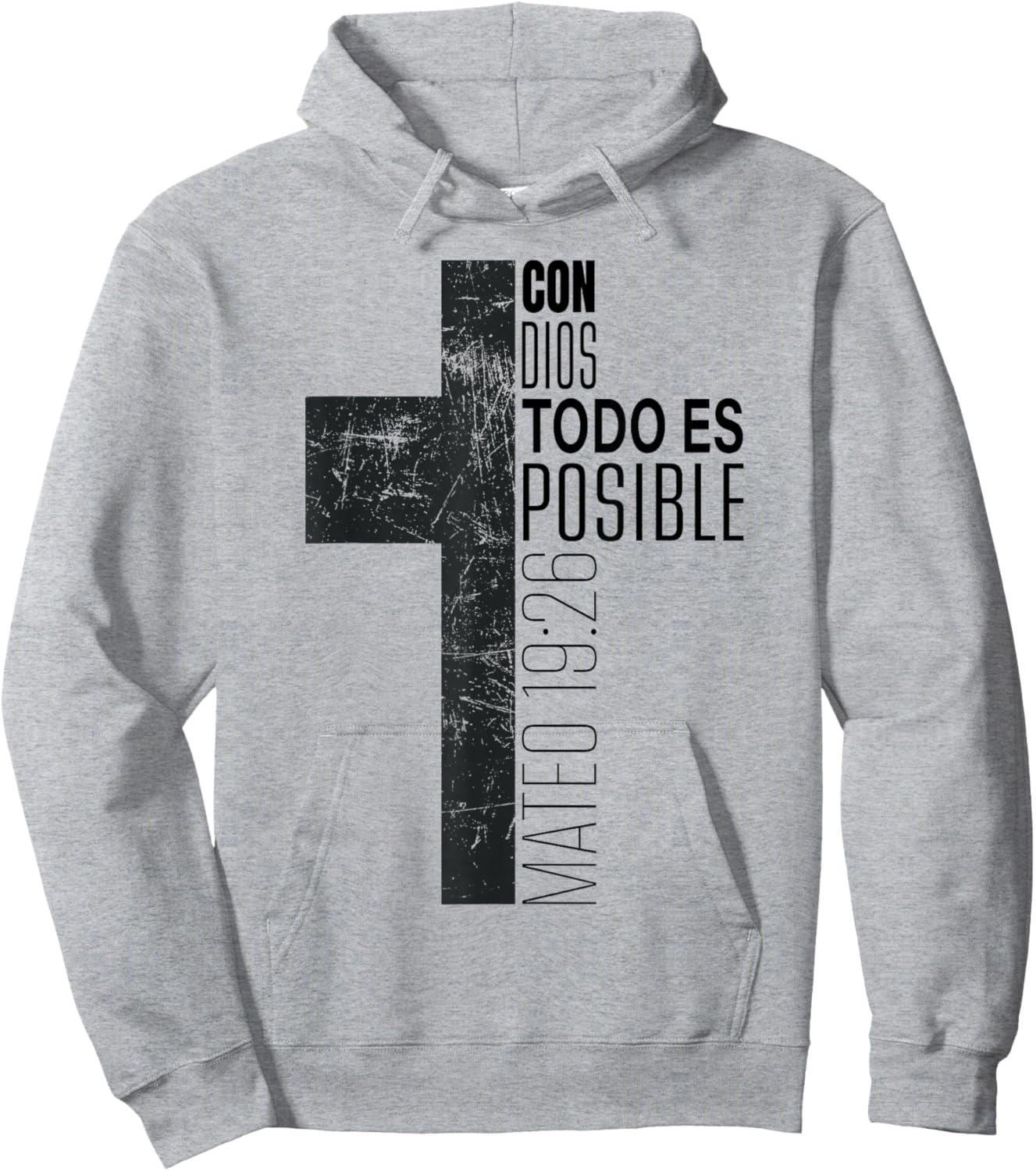 Con Dios Todo Es Posible Christian Spanish Bible Verse Gifts Hoodie - Hoodie | Ash
