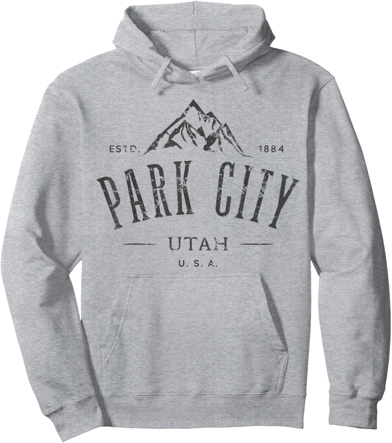 Park City Utah Awesome Mountain Design Souvenir Hoodie - Hoodie | Ash