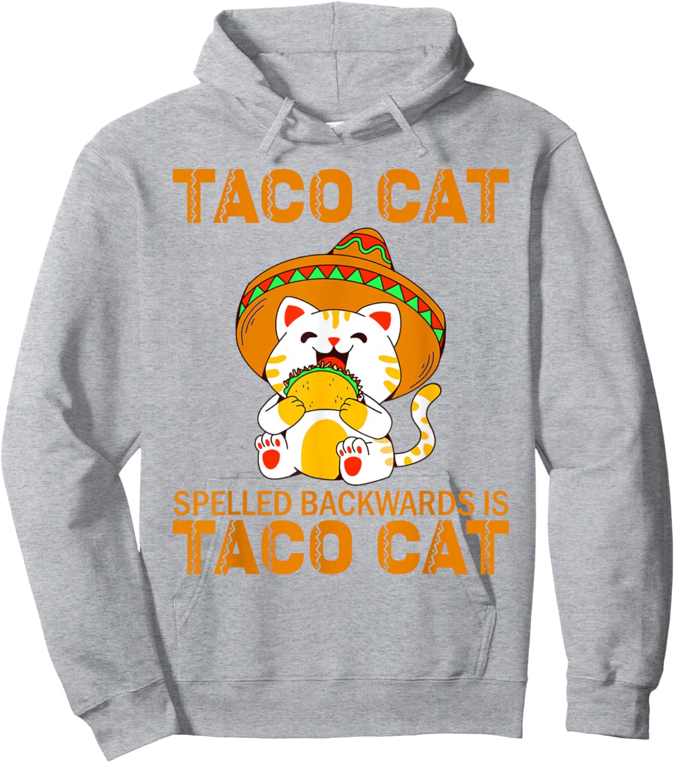 TacoCat for Kids Taco Cat Cinco de Mayo TacoCat Kids Cat Hoodie - Hoodie | Ash