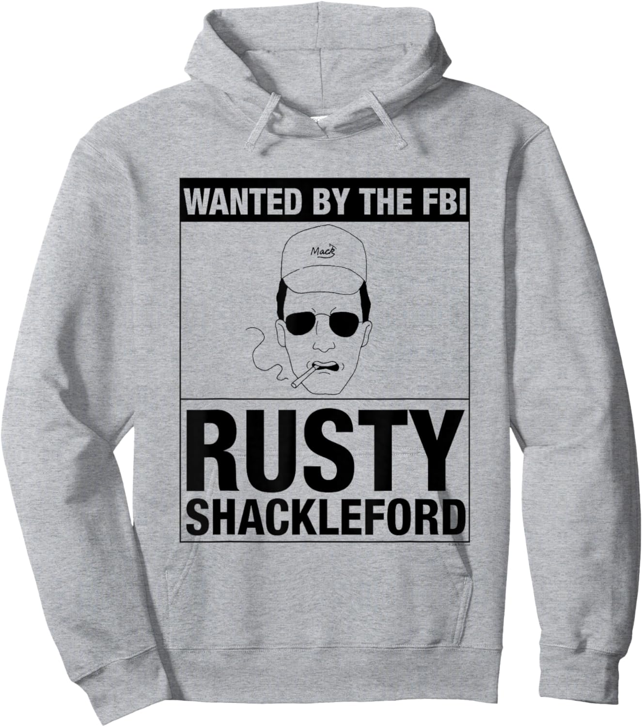 King of The Hill Wanted by FBI Hoodie - Hoodie | Ash