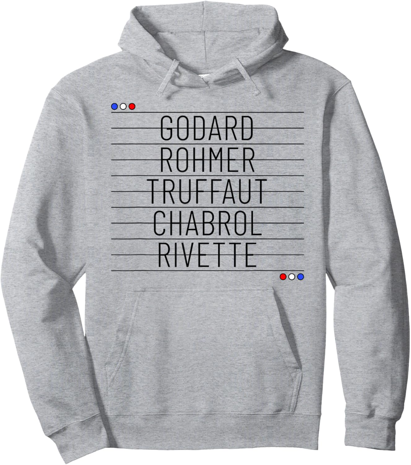 French New Wave Film Directors Cinema / Movie Buff Hoodie - Hoodie | Ash