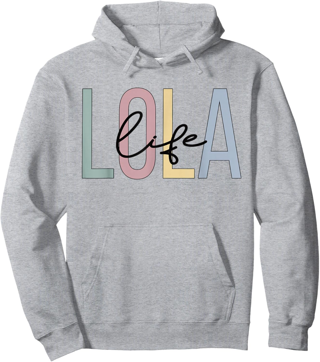 Lola Life Lola Grandma Boho Lola Grandmother Hoodie - Hoodie | Ash